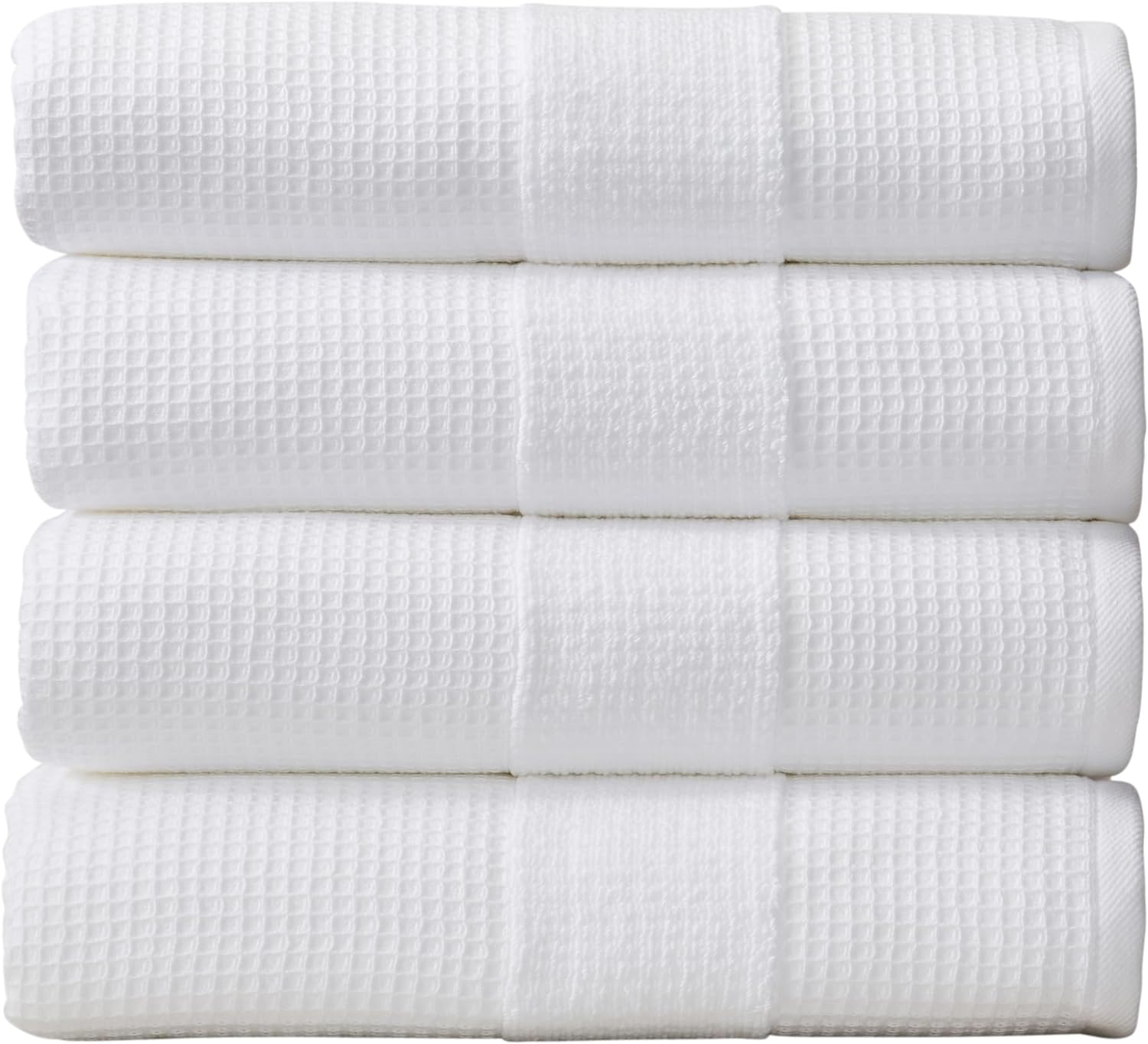 Aire Raine 100 Cotton Waffle Bath Towels Set - 4