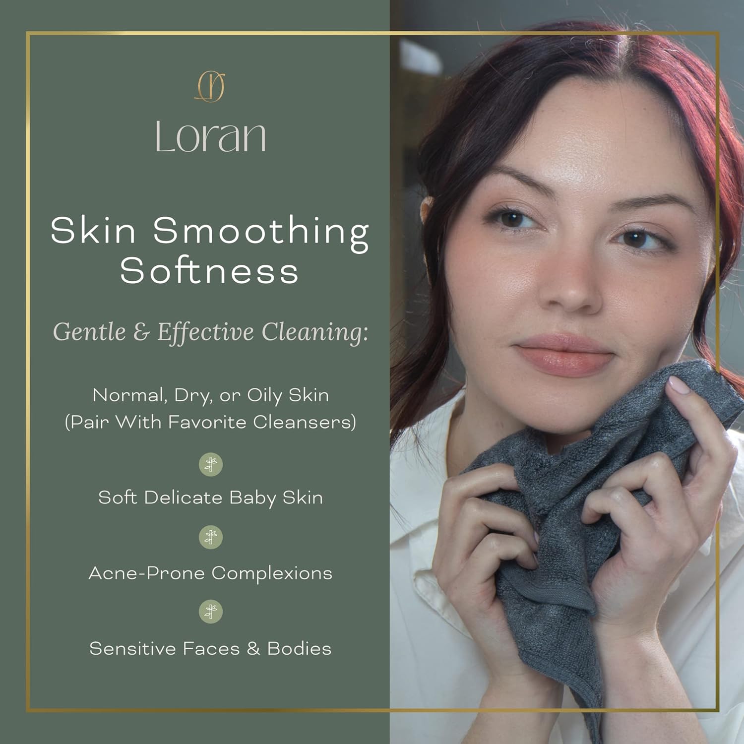 6-Piece Charcoal Grey Washcloth Set