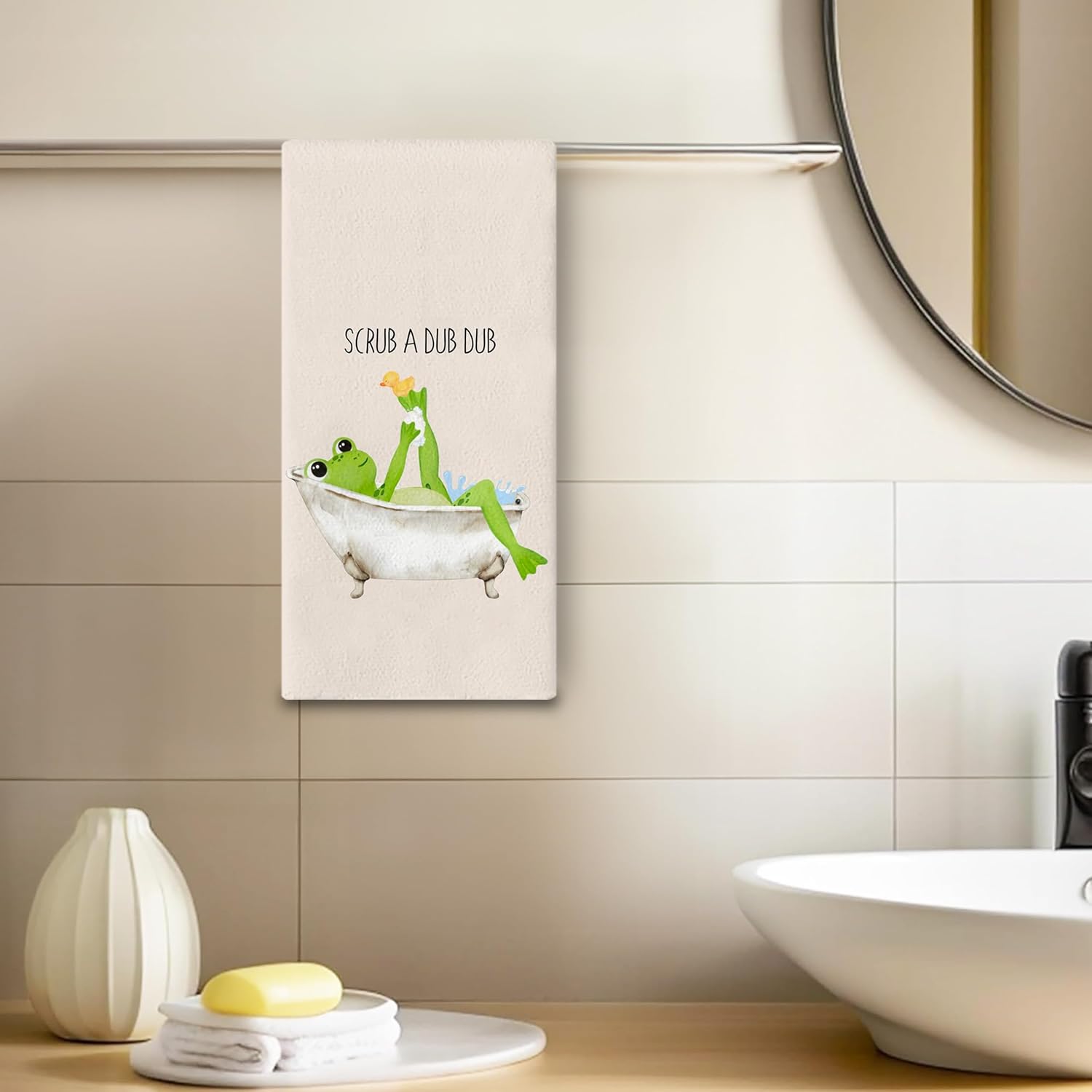 BNZolyoia Cute Frog Hand Towels 16x24