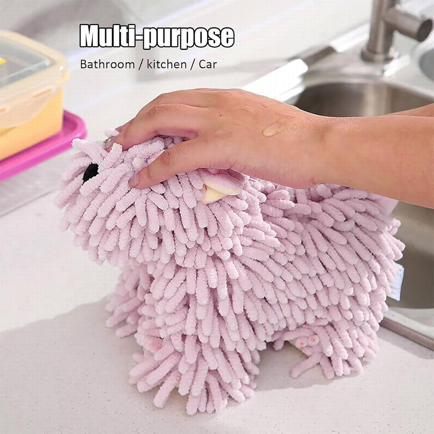 Chenille Towel Ball Premium Soft Absorbent Hand Towel for Home Use