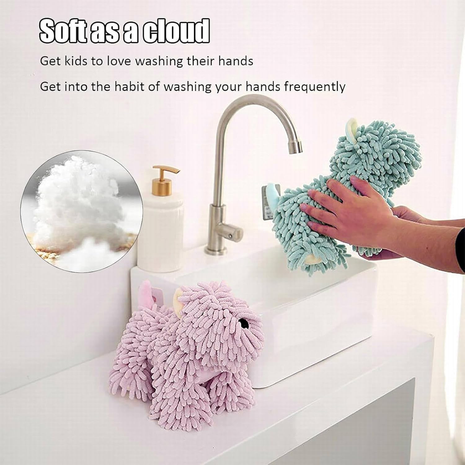 Chenille Towel Ball Premium Soft Absorbent Hand Towel for Home Use