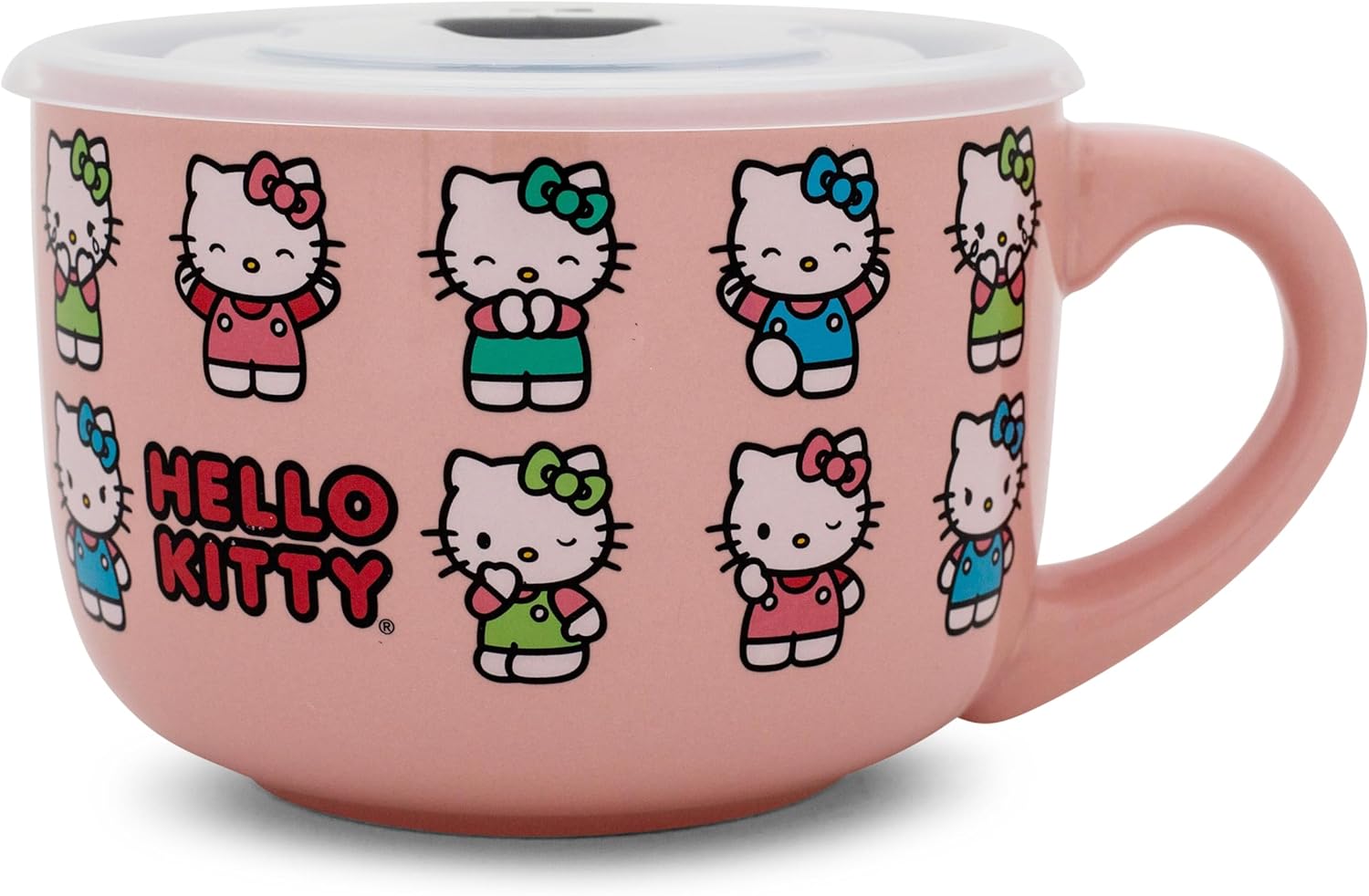 Silver Buffalo Sanrio Hello Kitty Soup mug with Lid