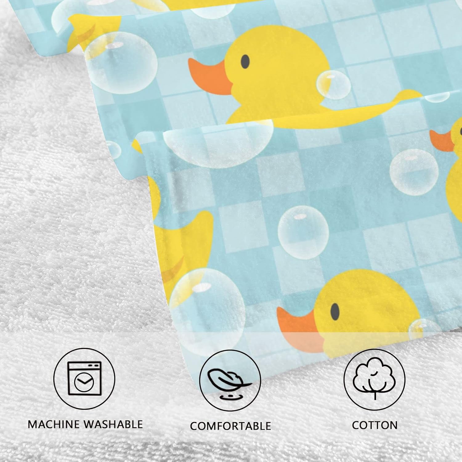 Pfrewn Yellow Ducks Bath Towel Set - 16x30