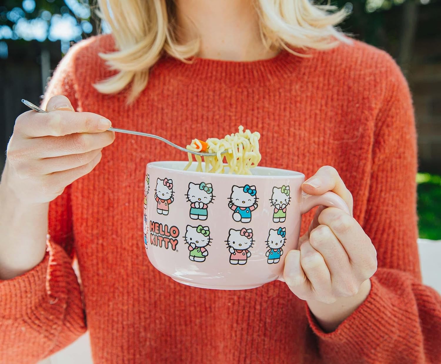 Silver Buffalo Sanrio Hello Kitty Soup mug with Lid