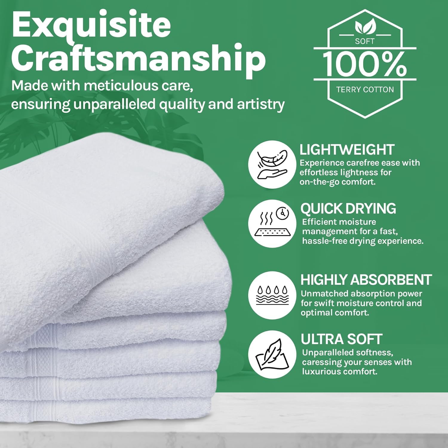 Towels N More 6 Pack 20x40 Gym Towels