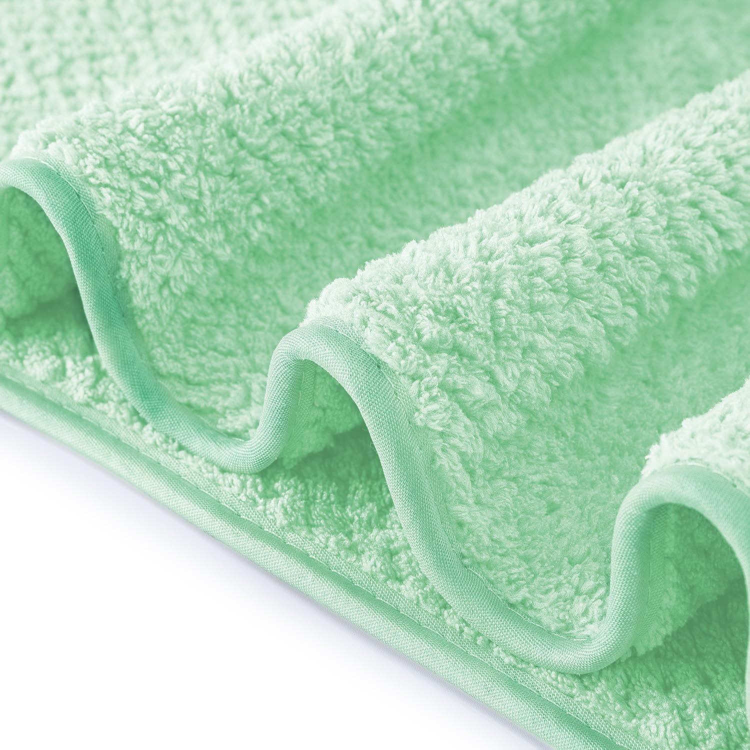 Extra Large Microfiber Bath Towel Set 35x70 Inches 2PCS Green 1