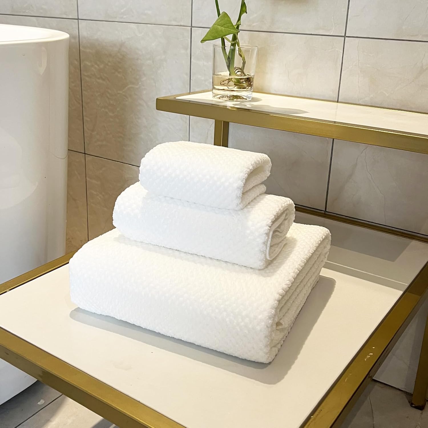 Luxury Oversized Bath Towels White 6 Piece
