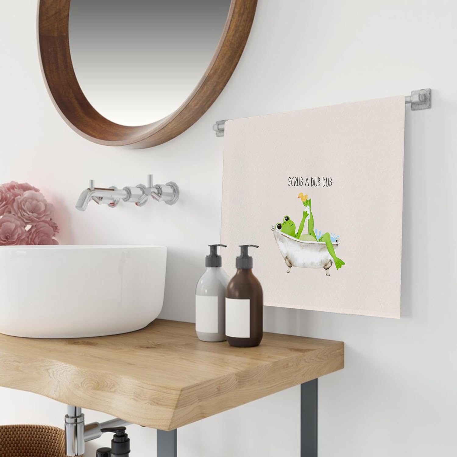 BNZolyoia Cute Frog Hand Towels 16x24