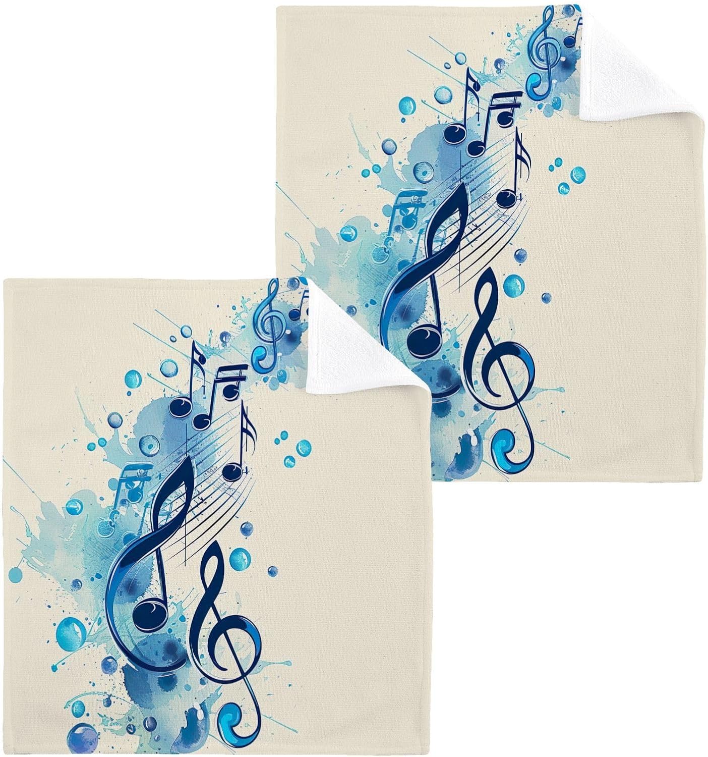 Musical Note Washcloth Set - Soft Reusable
