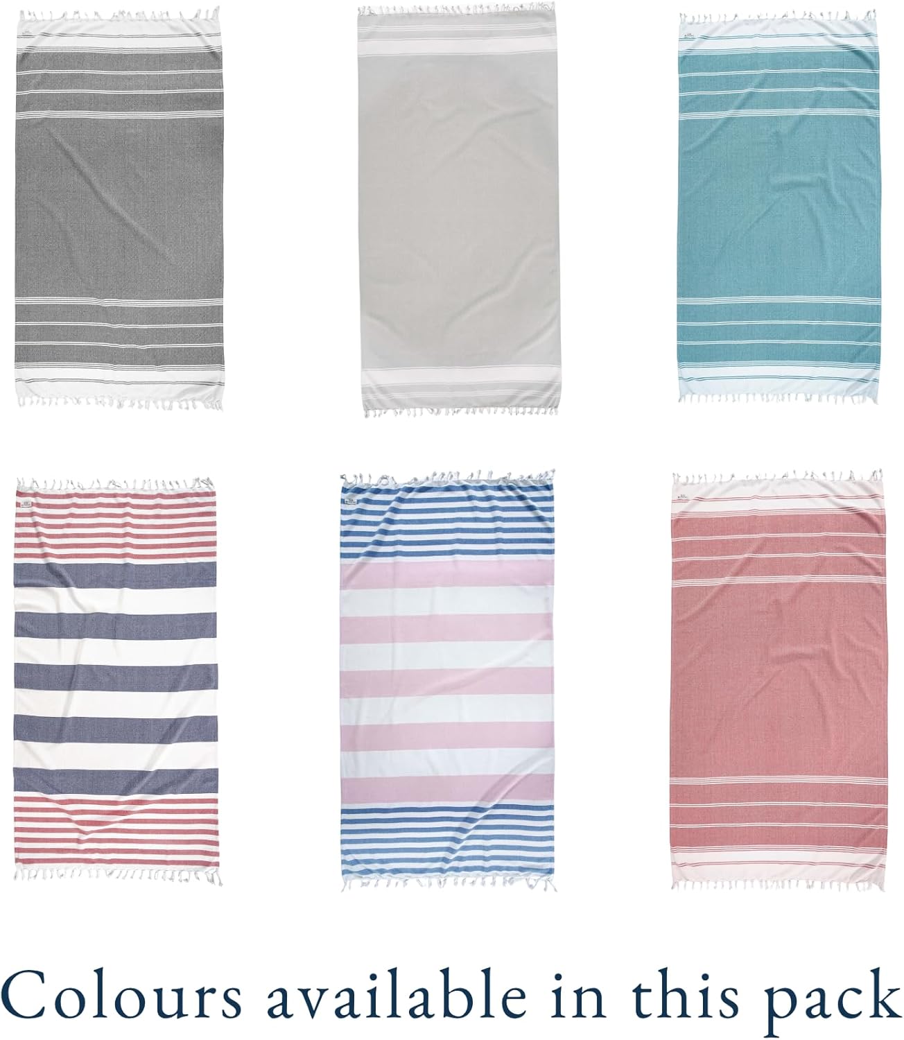 Lane Linen Pool Towels 6 Piece Oversized Quick Dry Set