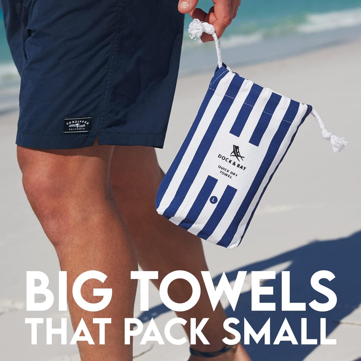Dock Bay Beach Towel - Compact Quick Dry Sand-Free