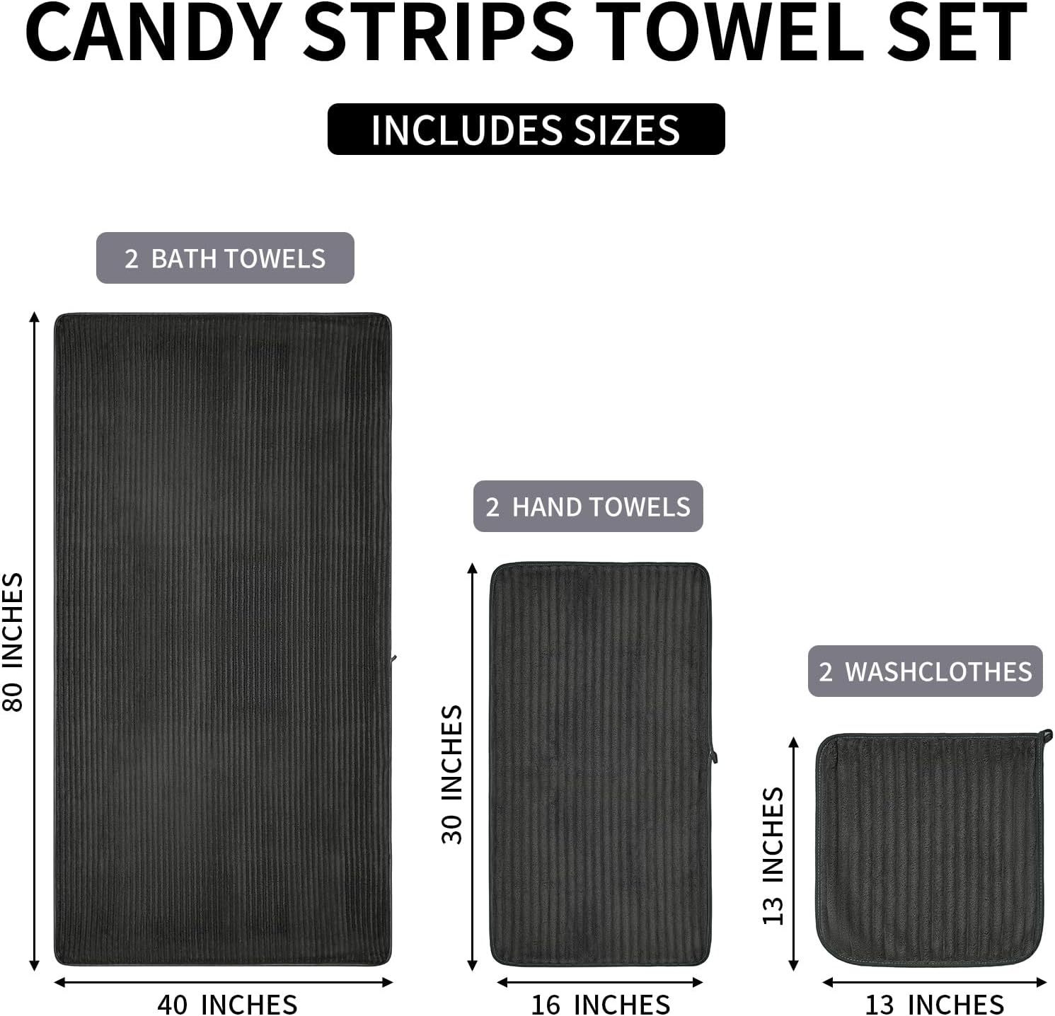 oversized bath towel set 40x80 NALIVO