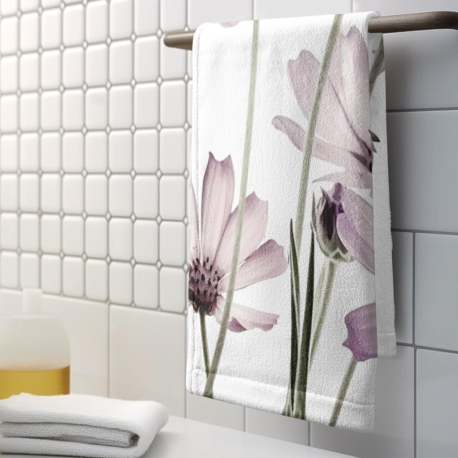 Hand Towels Pure Purple Flowers bursting with Style
