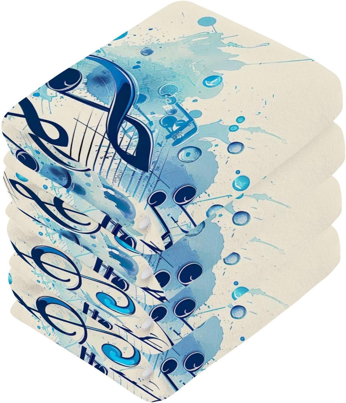 Musical Note Washcloth Set - Soft Reusable