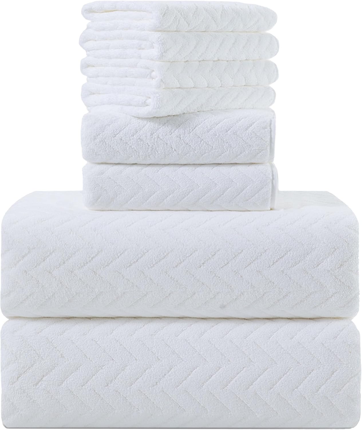 8-Piece Premium Bath Towel Set Soft Lightweight Highly Absorbent Quick Dry