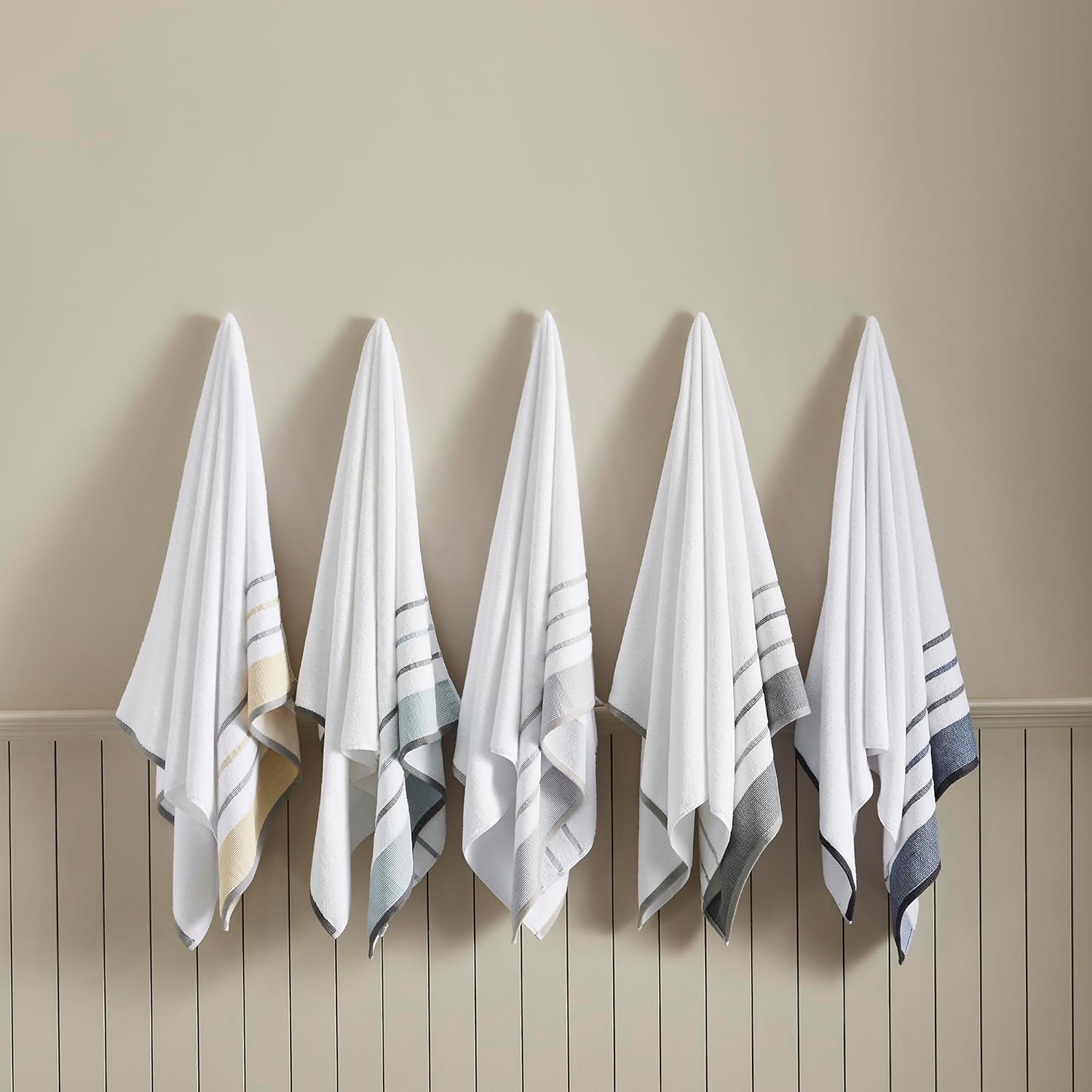 Chic GoldGrey Oversized Bath Towels Set