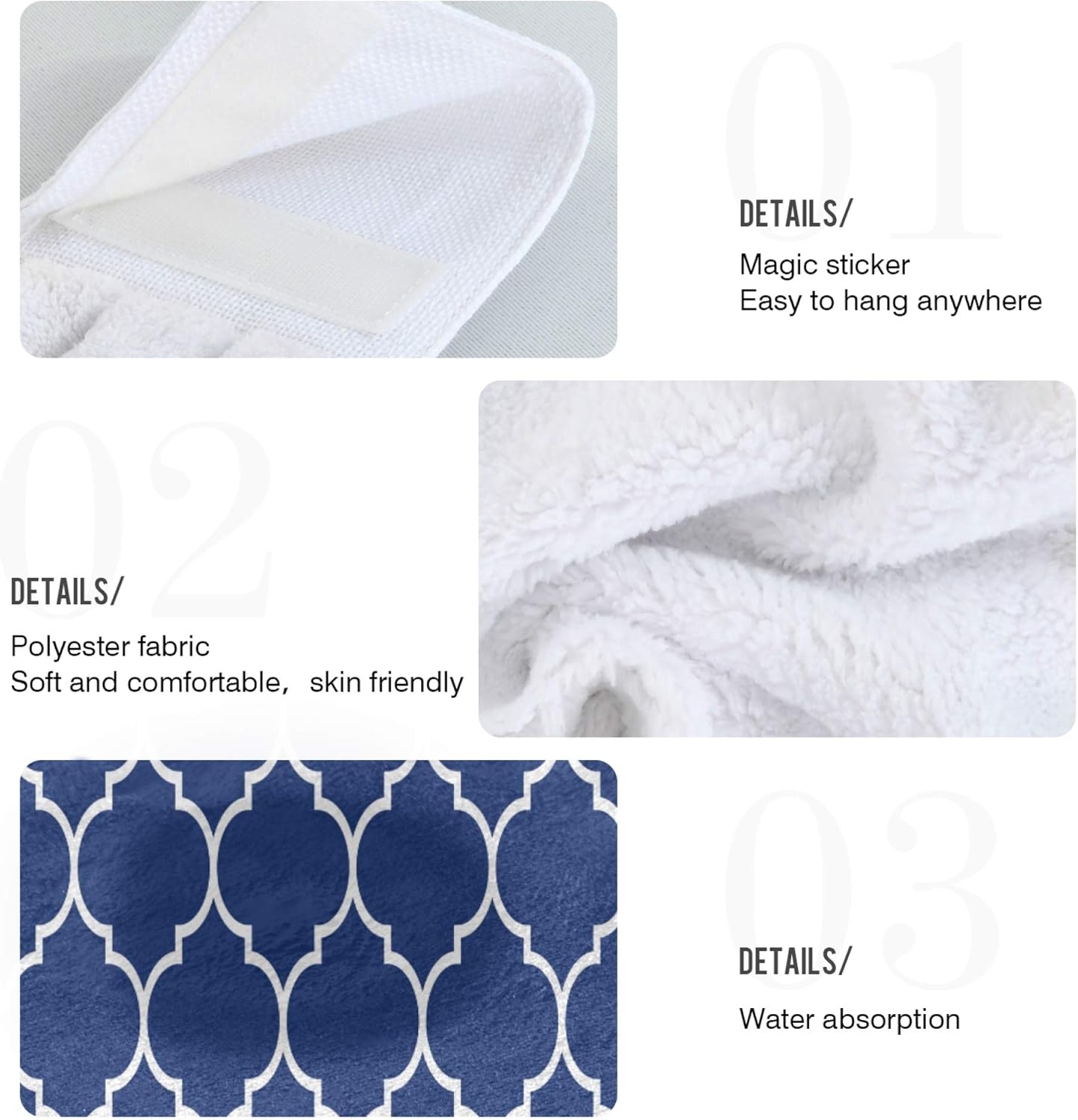 Moroccan Tile Hand Towels