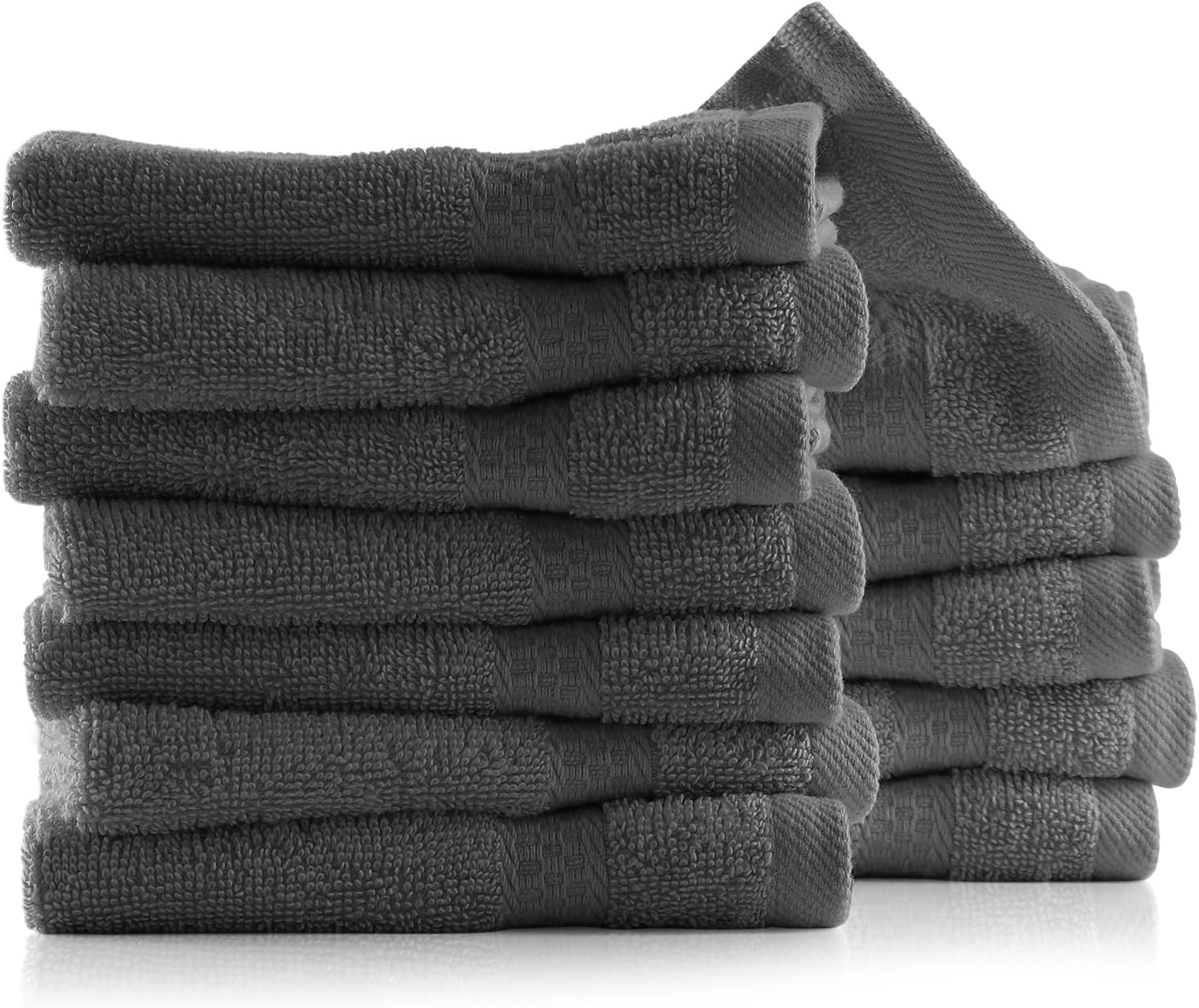 Hearth Harbor Washcloth Set - 12 PIECE - 13x13 - Premium Cotton