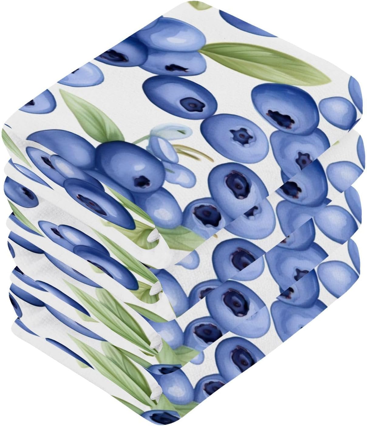 Perfect Soft Baby Washcloth Reusable 12x12-inch Blueberry Absorbent Towels