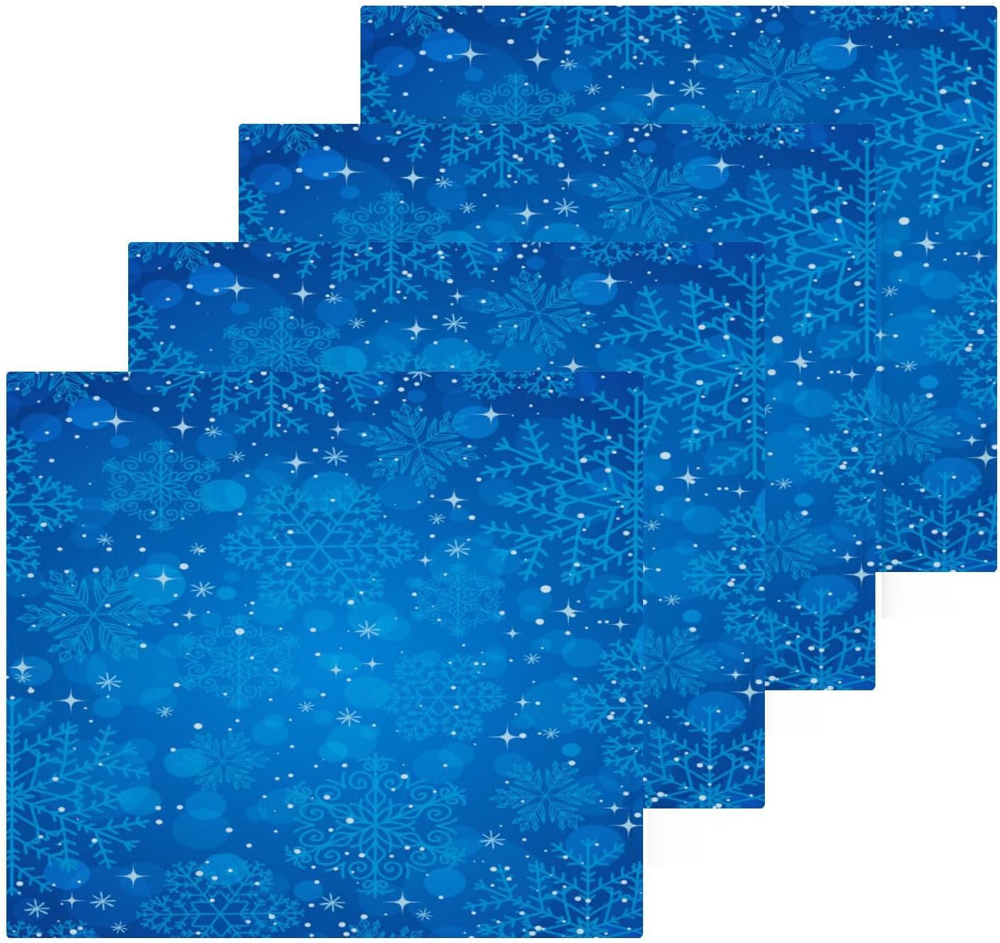 Perfect Size Blue Snowflake Washcloths for Babies
