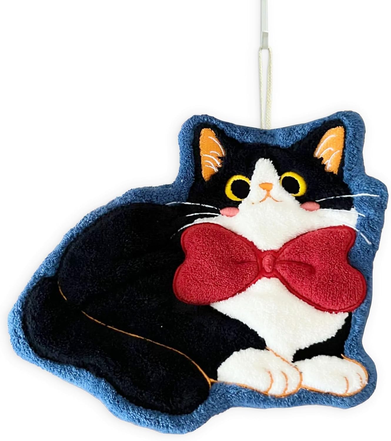 Coquette Red Bow Tuxedo Cat Towels for Home Kitchen
