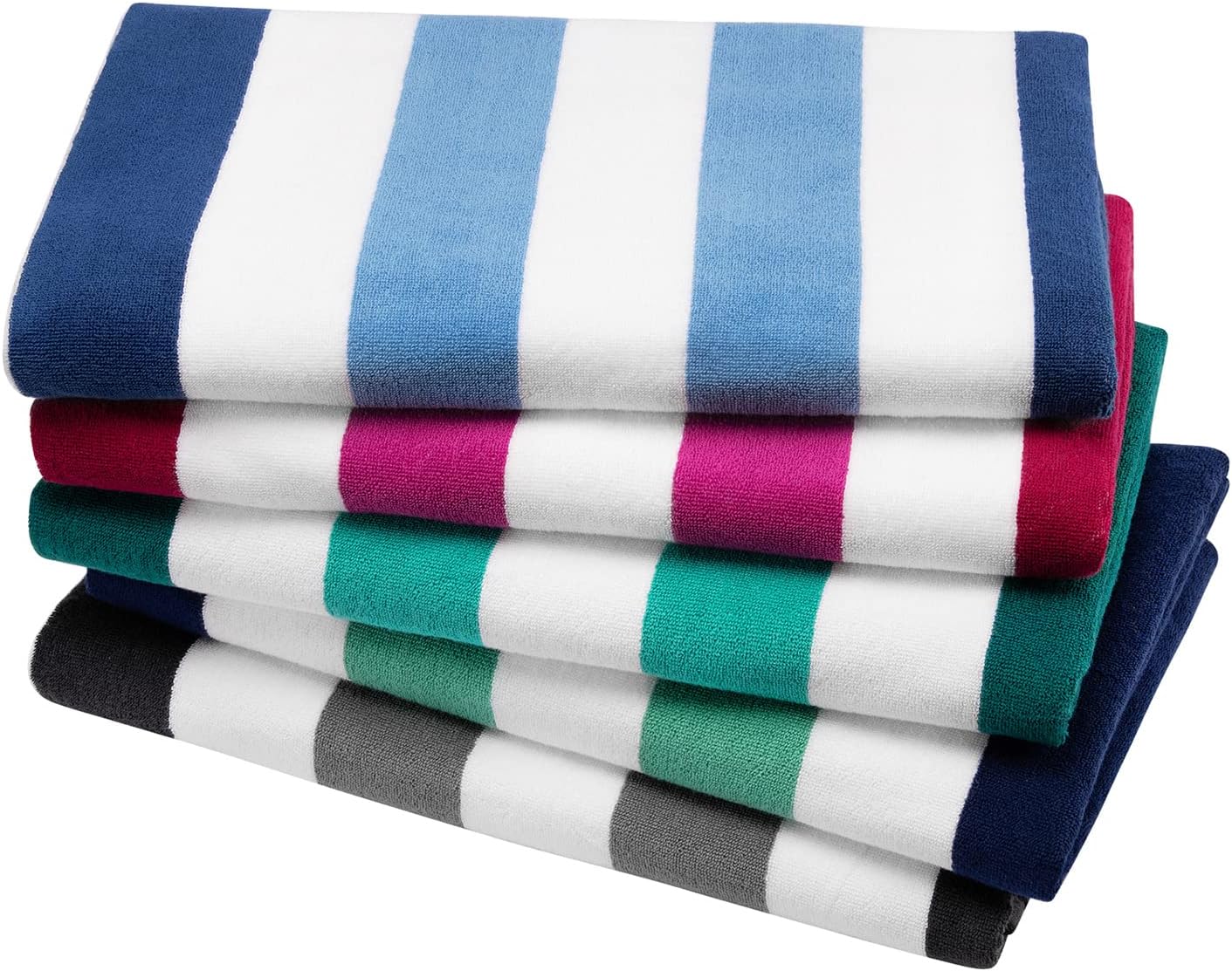 40x70 Plush Thick Beach Towel for Adults WhiteTeal