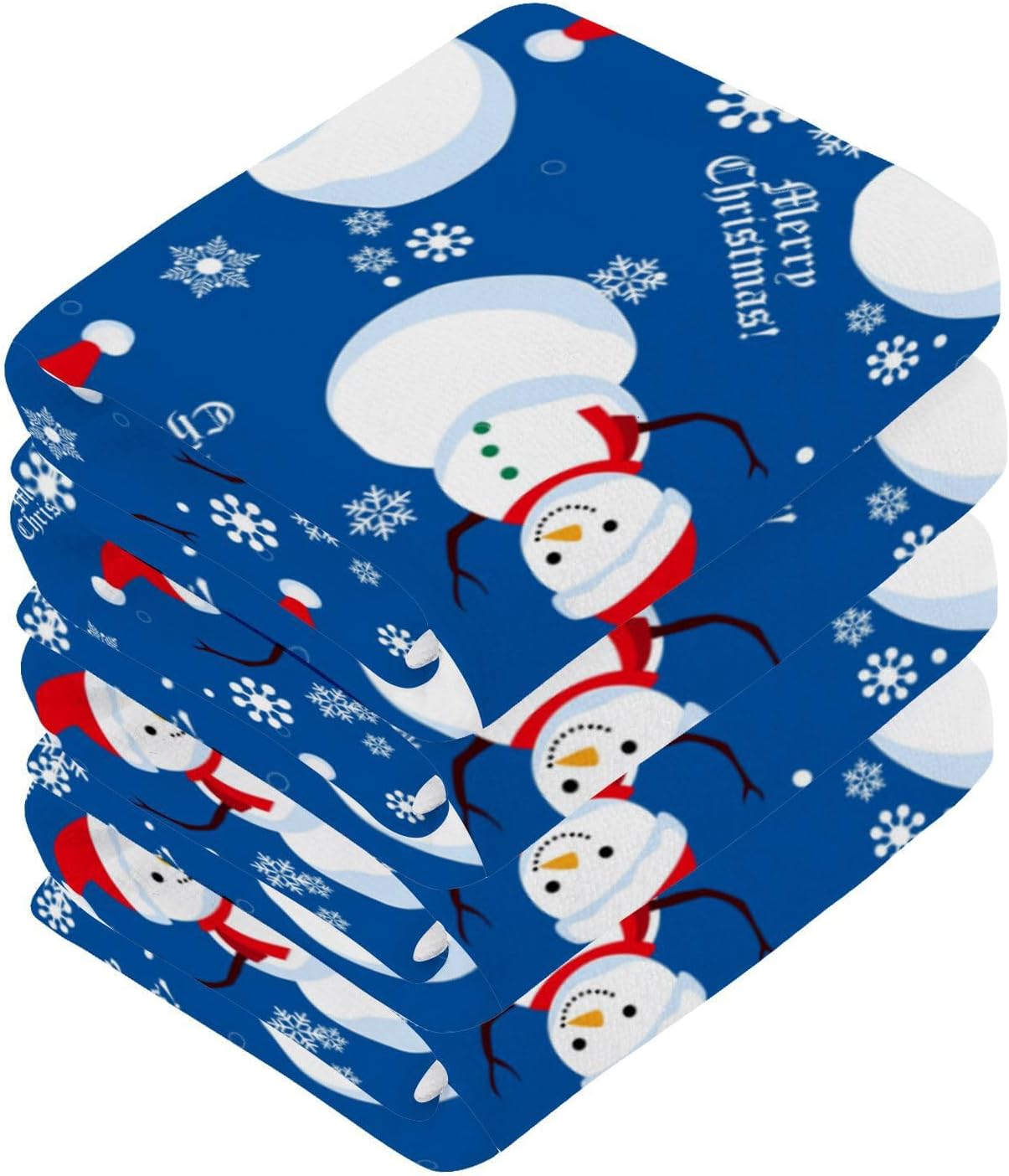 Christmas Snowman Face Towels Set - 2 Pack