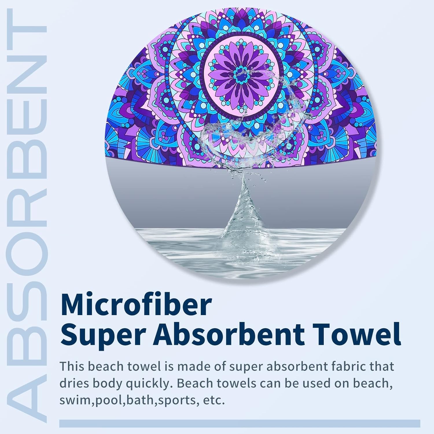 4-Pack Microfiber Beach Towels