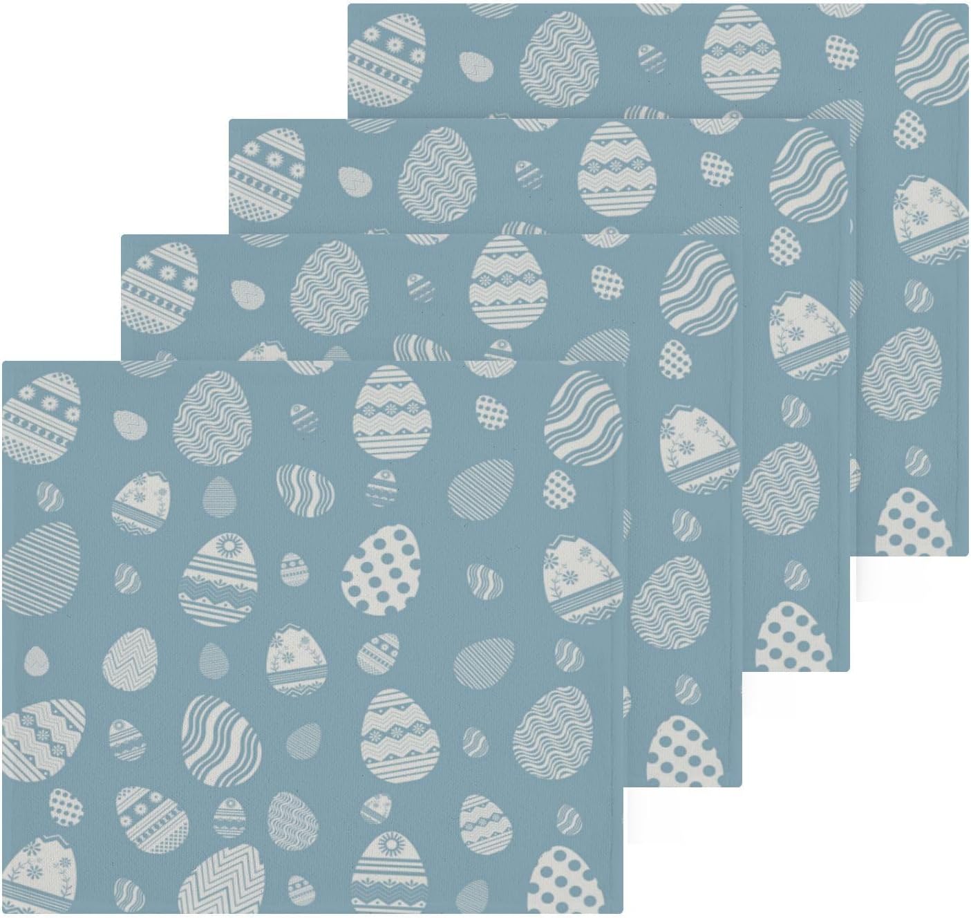 Easter Egg Washcloth Set 2P - Soft Absorbent Reusable for Babies Kids