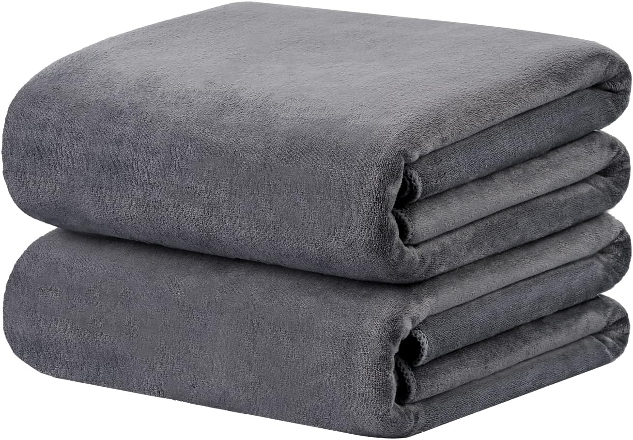 Genuine Microfiber Bath Towels Oversized Fast Dry Soft 2-Piece Set