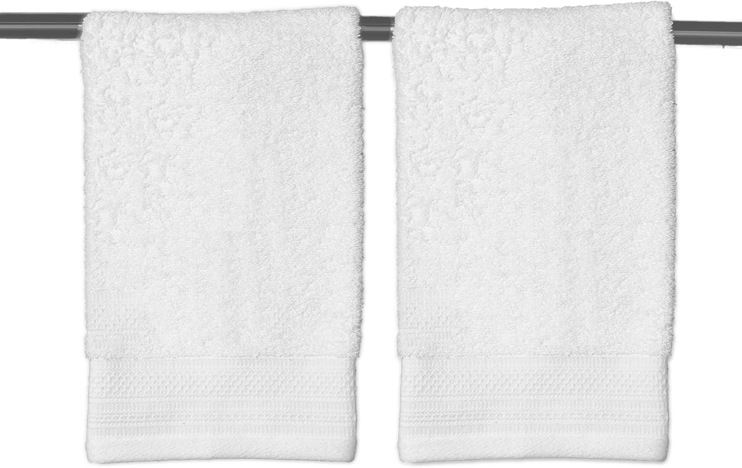 Kaufman - Hotel Quality Fingertip Towels 11x18 2-PK 100 Ring Spun Cotton