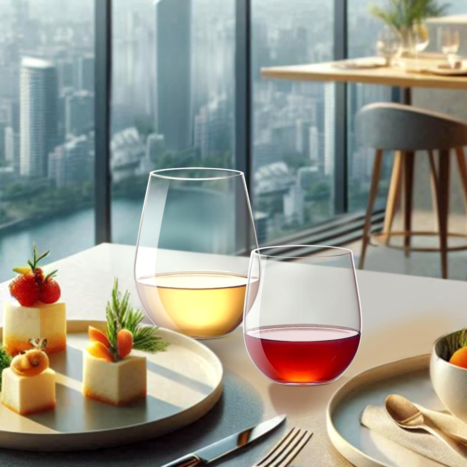 Unbreakable Tritan Wine Glasses Set of 6