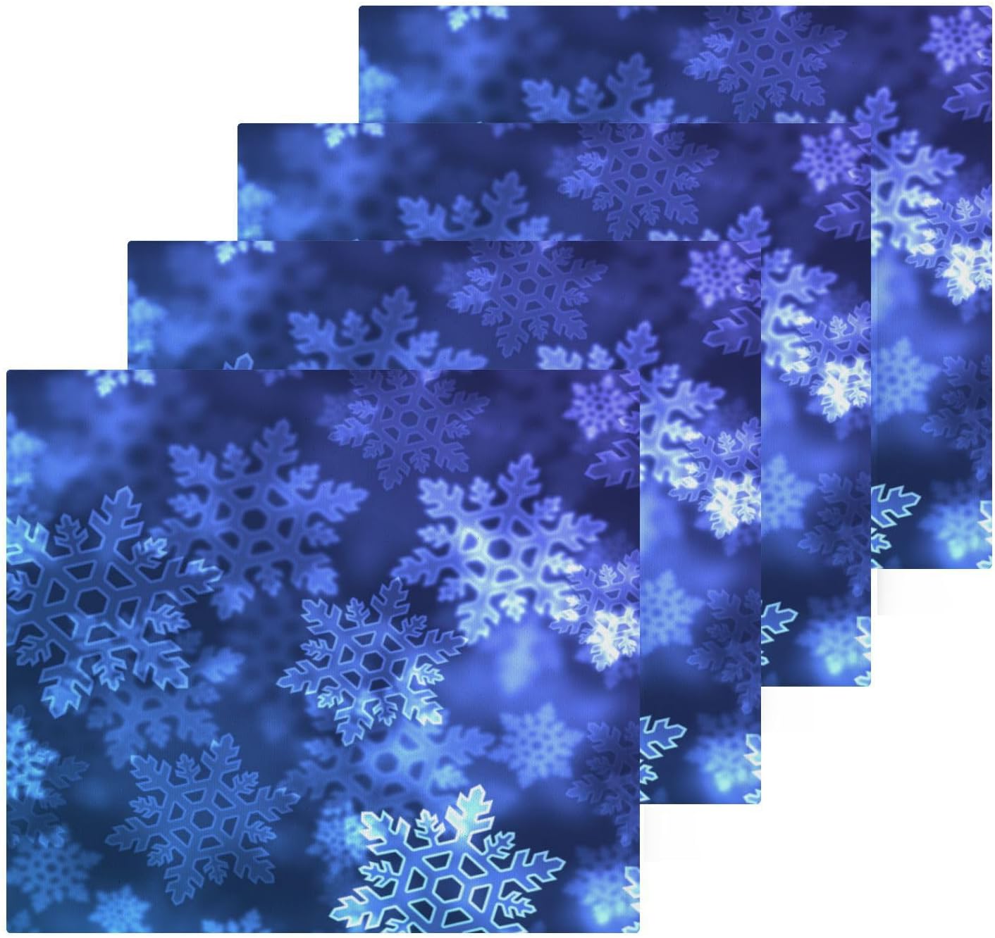 YETTASBIN Christmas Snowflake Washcloths 2 Pack