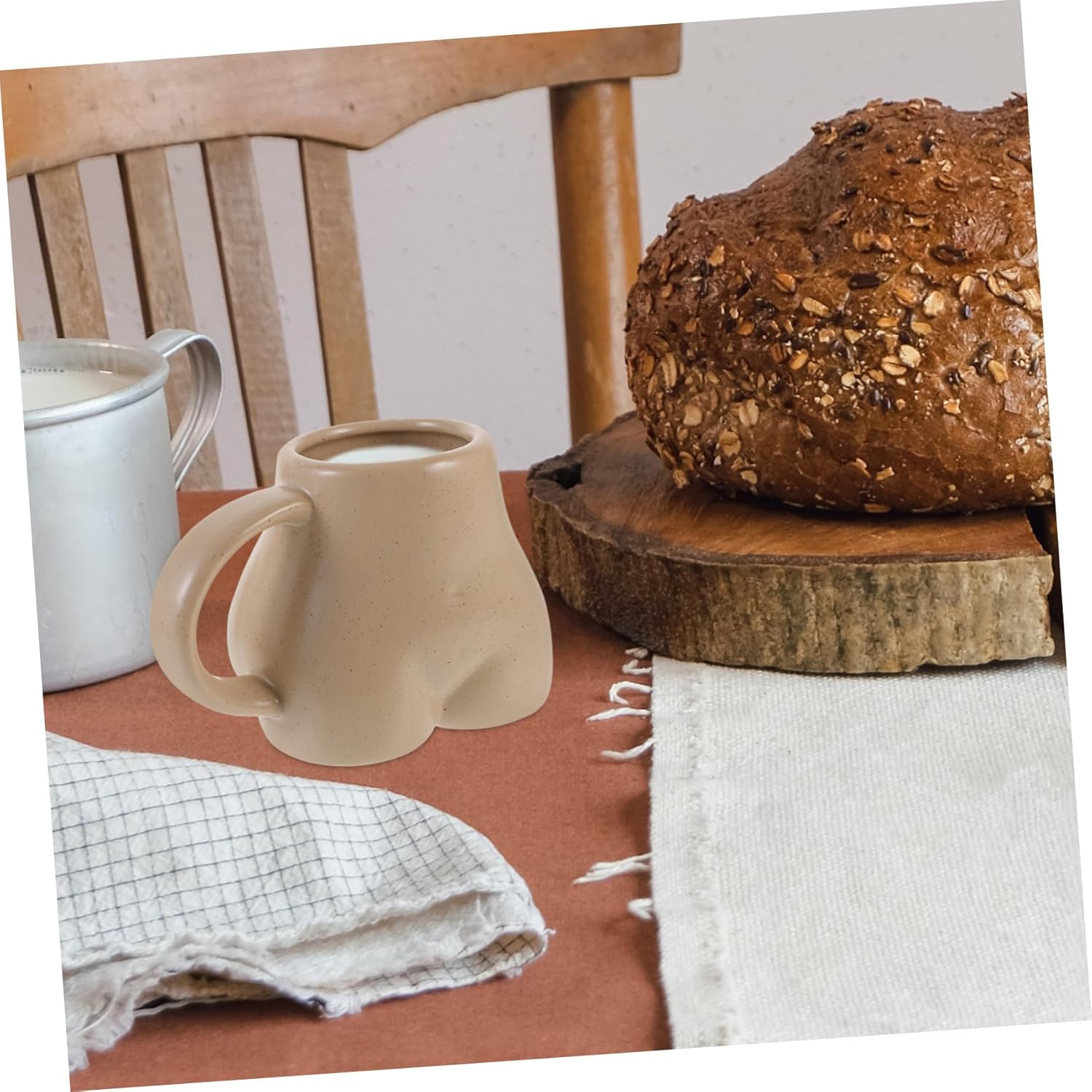 KICHOUSE Butt-Shaped Coffee Mug Novelty Cup for Coffee Tea