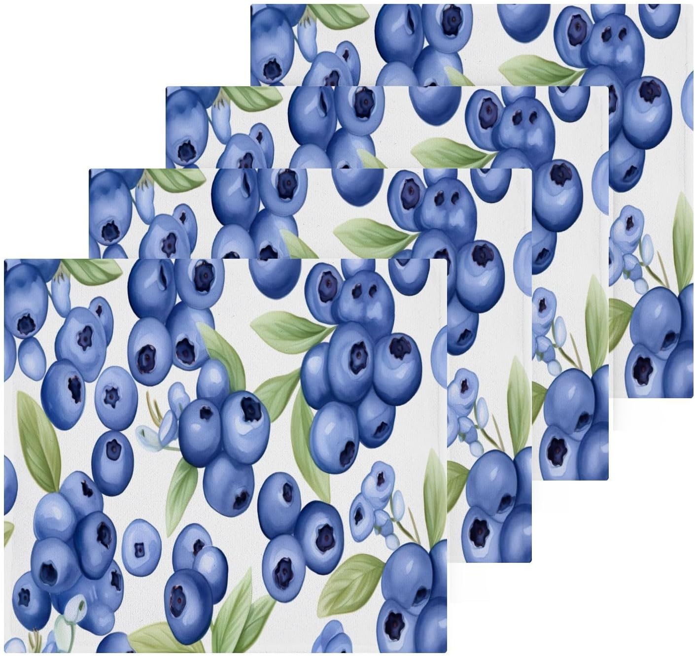 Perfect Soft Baby Washcloth Reusable 12x12-inch Blueberry Absorbent Towels