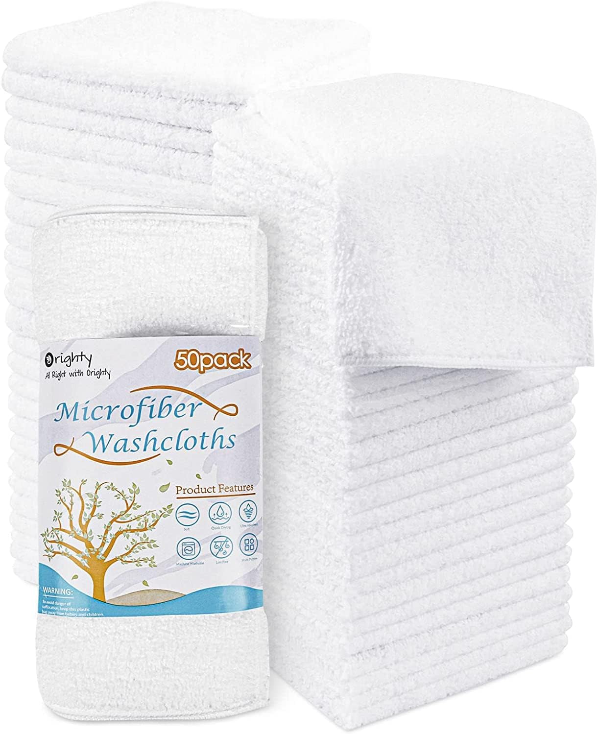 Orighty Washcloths Bulk Towels Set 50 Piece Limited Exclusive
