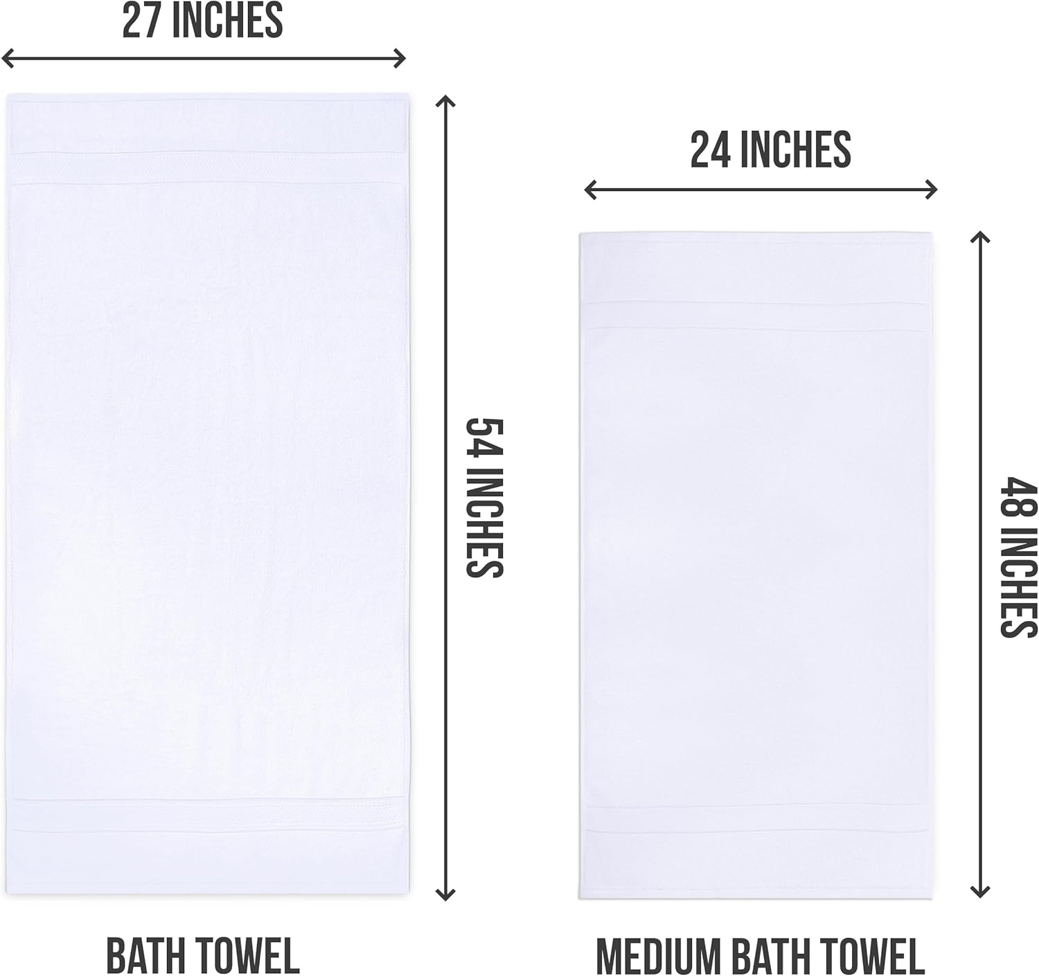 Utopia 6-Piece Bath Towel Set - 24x48 inches