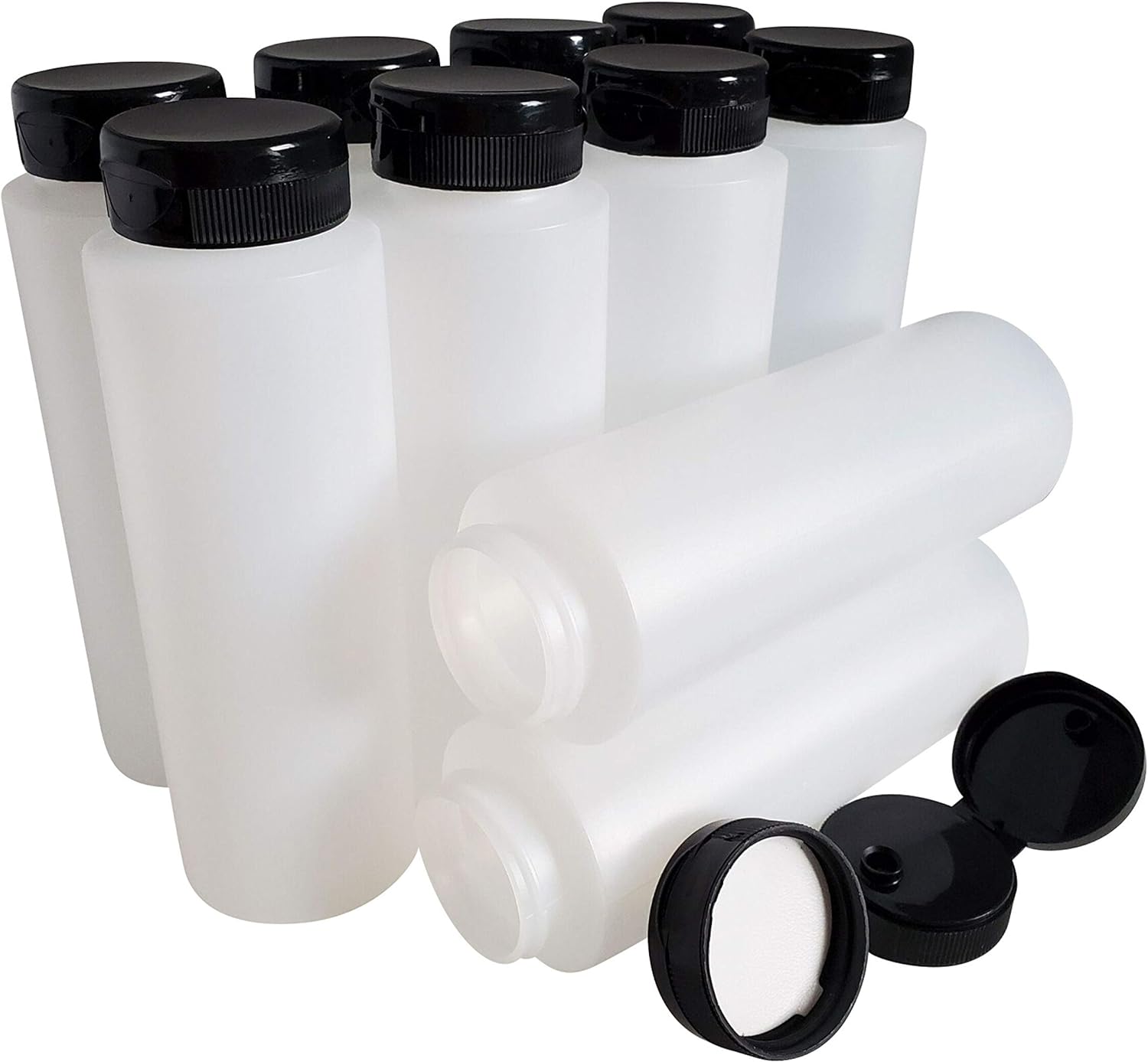 HDPE Squeeze Bottles 8oz 10-Pack