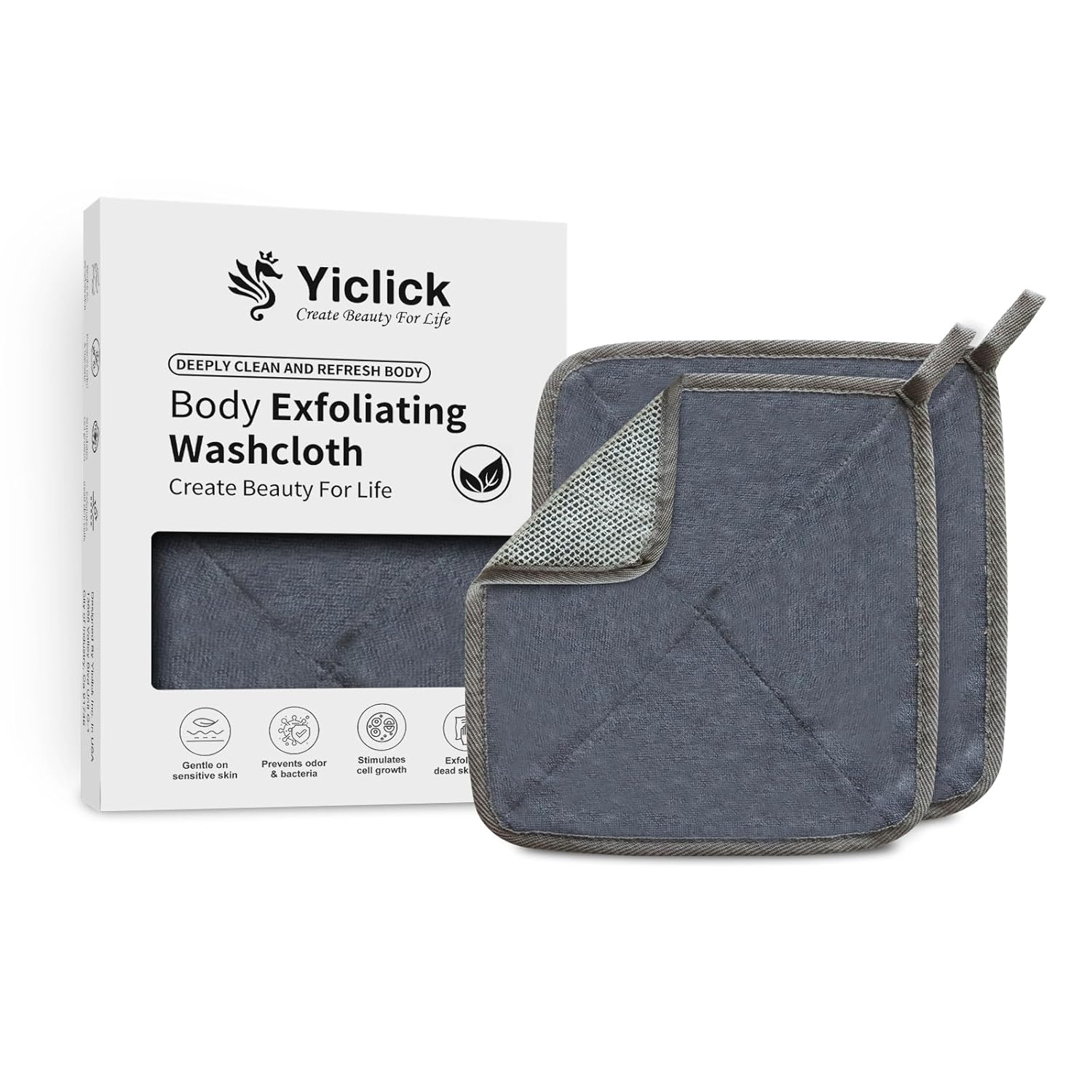 Yiclick Exfoliating Washcloth for Face and Body Store Gift