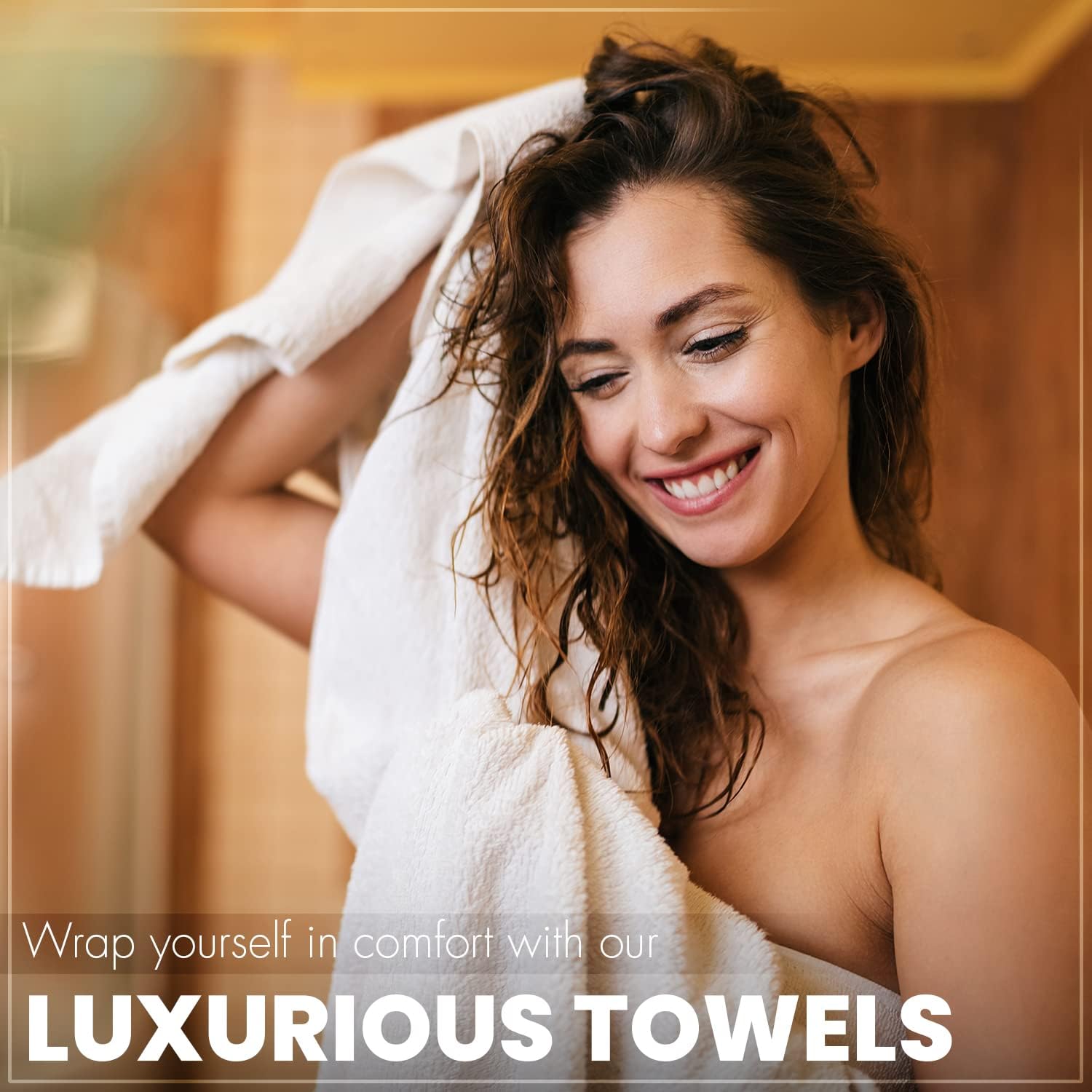 Bath Towels Set 27x54 Machine Washable Soft Quick-Dry Durable Multicolour Bathroom Essential