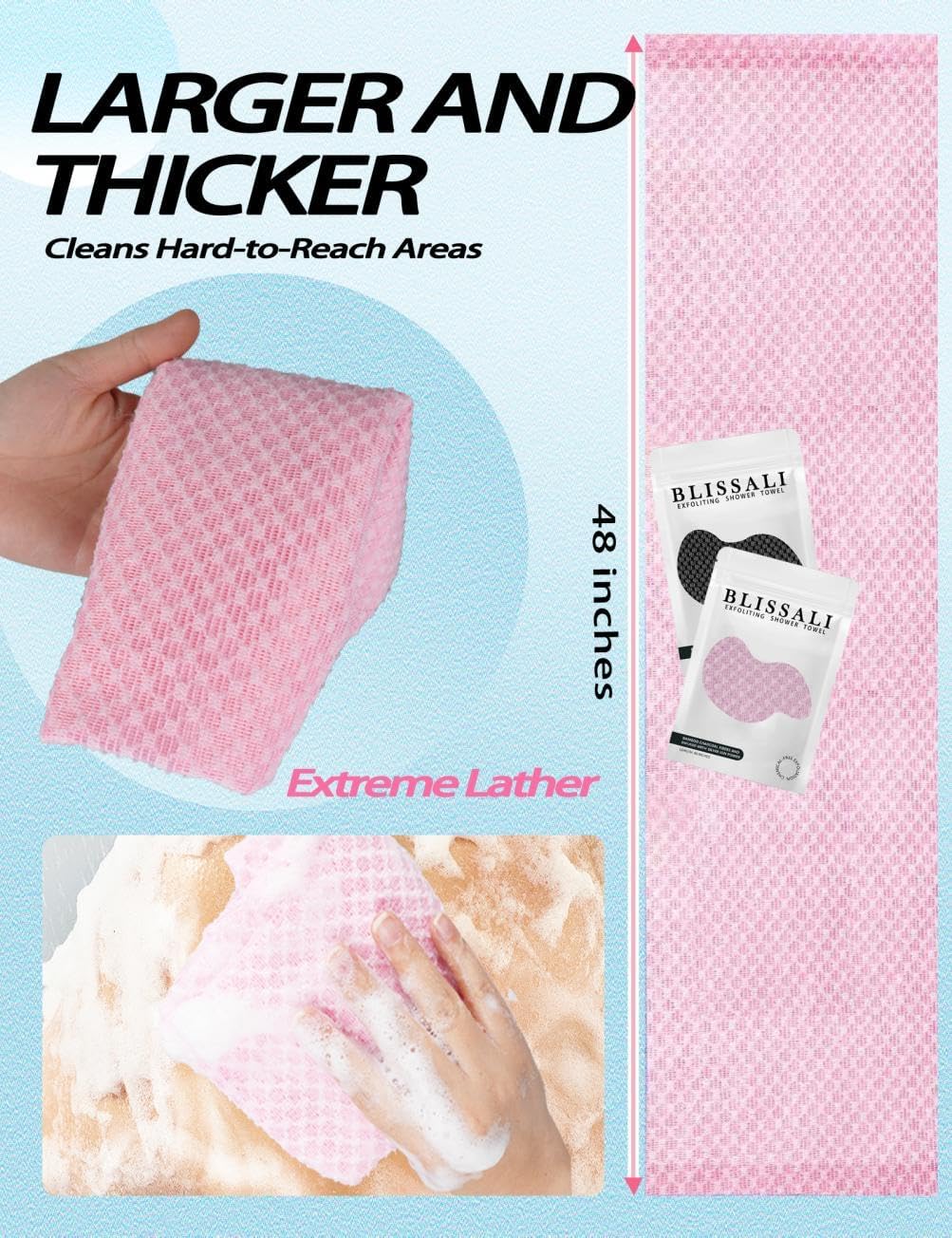 The BLISSAL Exfoliating Towel - Crisp Fresh and Exfoliating