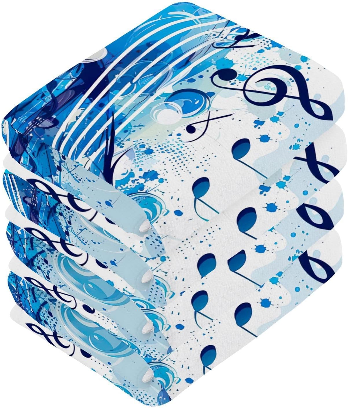 Musical Note Washcloth Set - SoftReusablePerfect for Washes and More