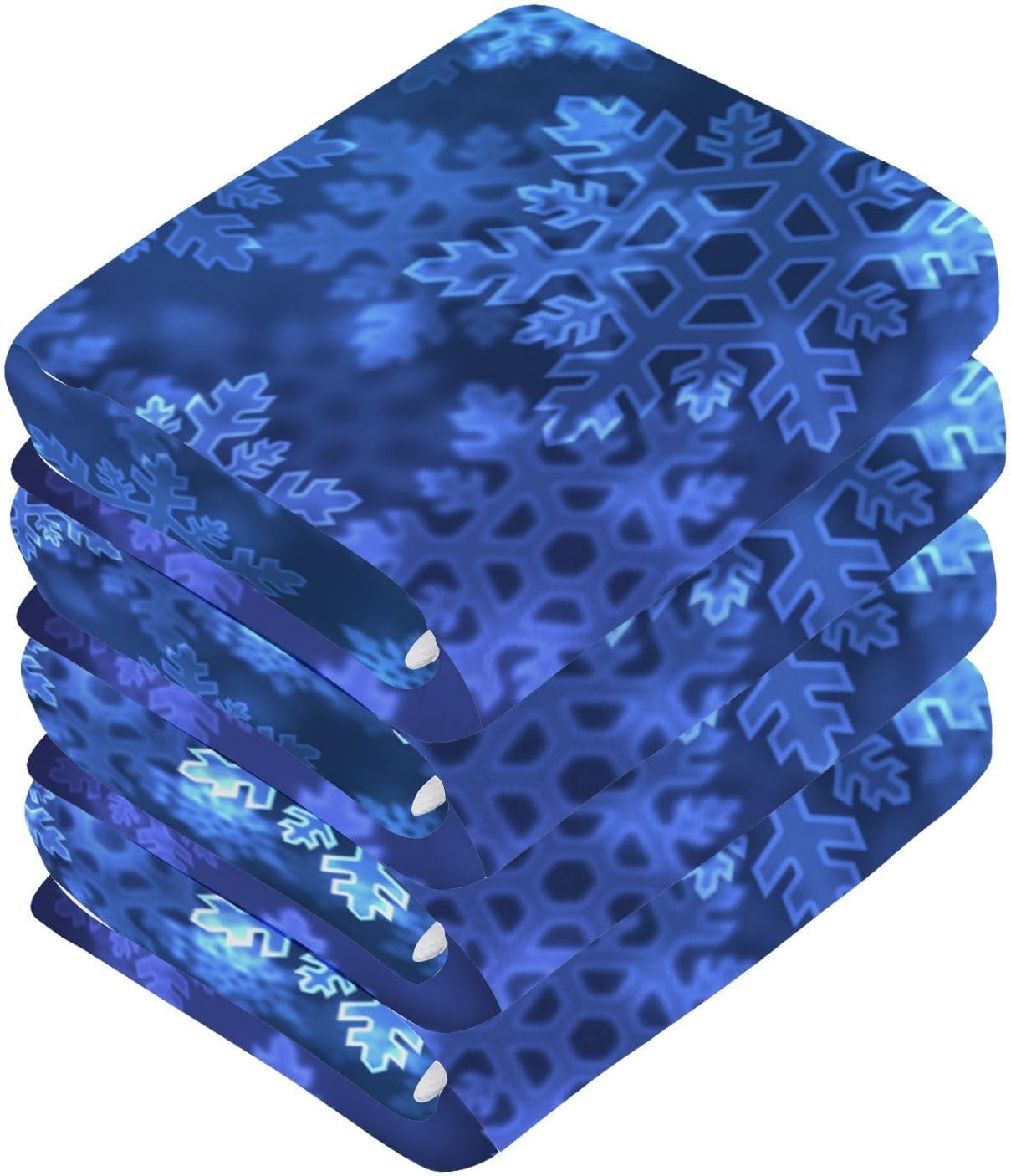 YETTASBIN Christmas Snowflake Washcloths 2 Pack