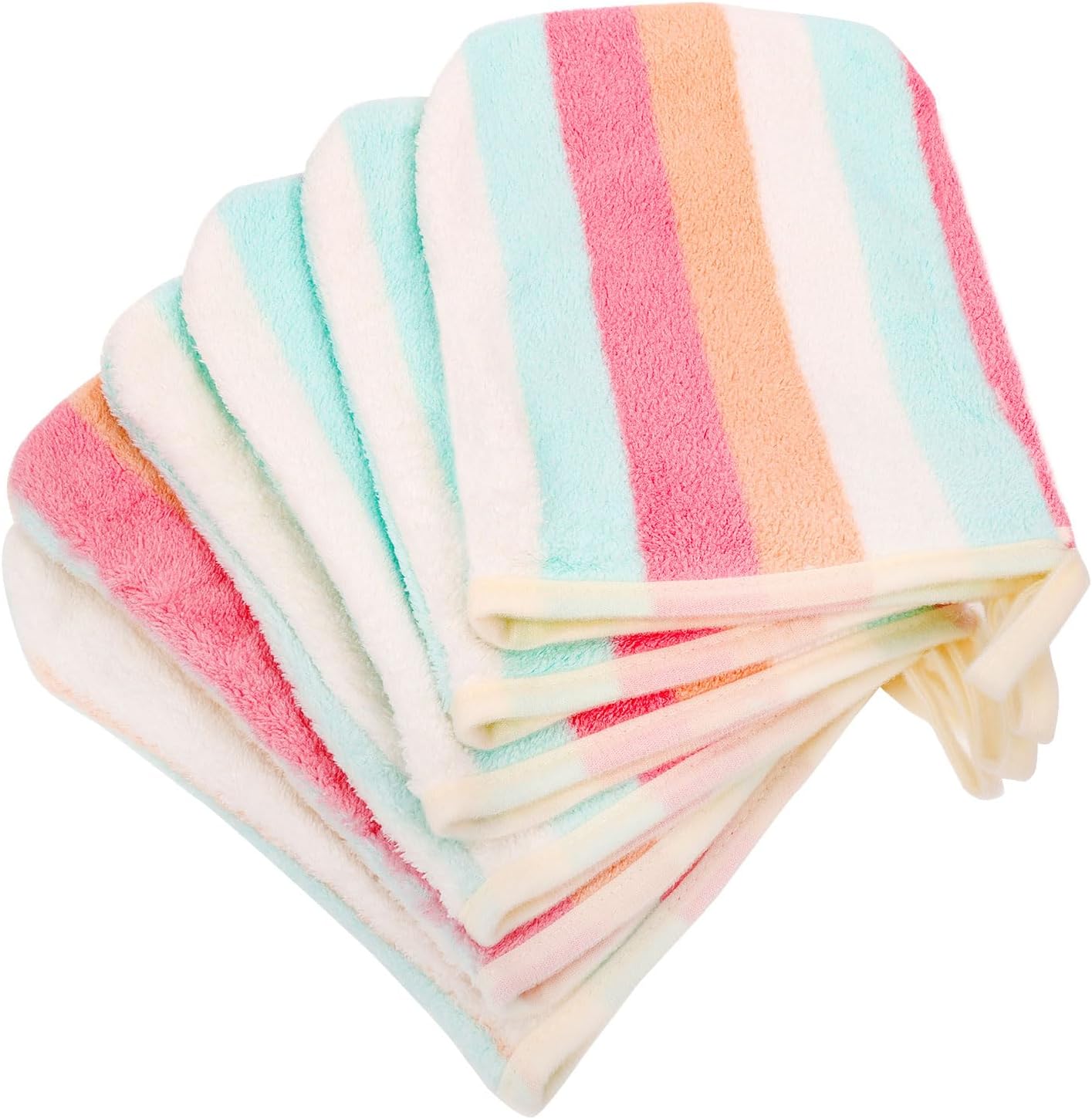 6-Piece Coral Fleece Washcloth Set