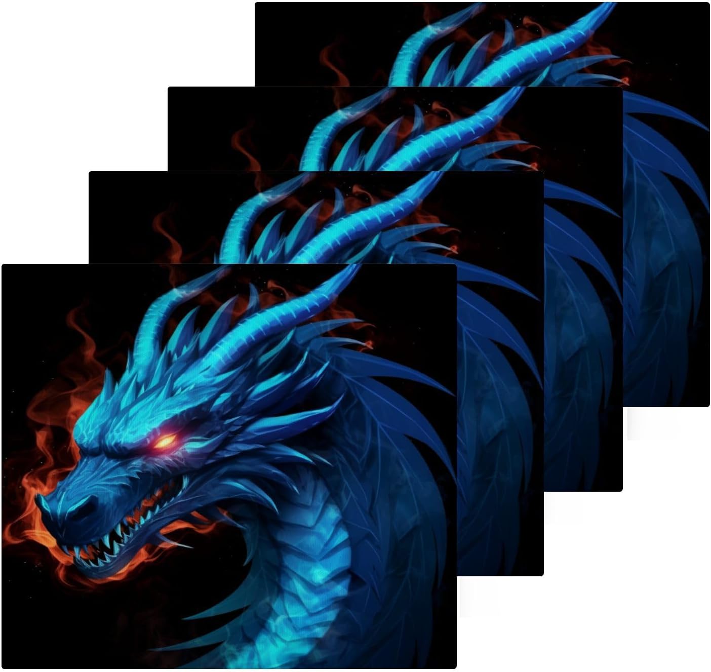 YETTASBIN Dragon Washcloths 2 Pack Soft Absorbent Cotton Towels