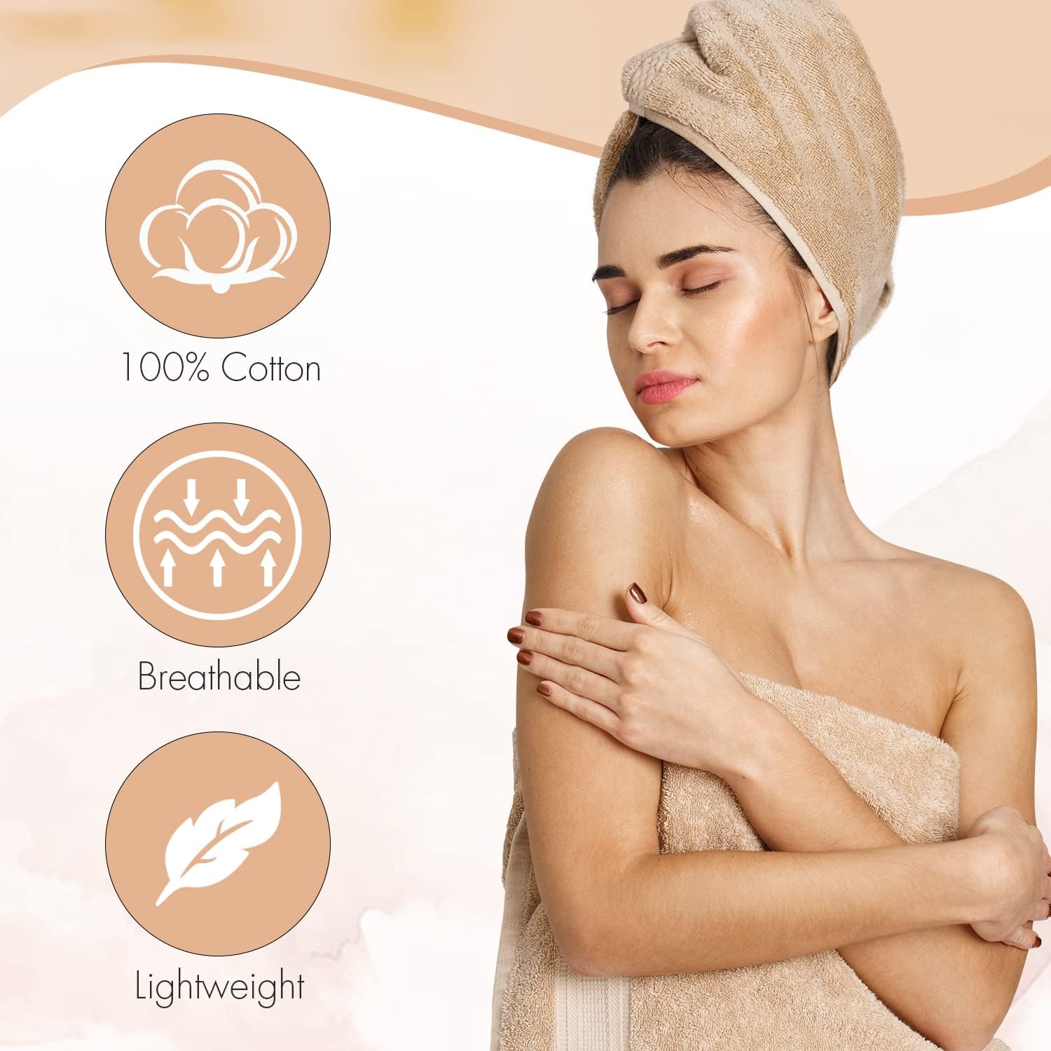 Sturdy 6-Pack Bath Towels