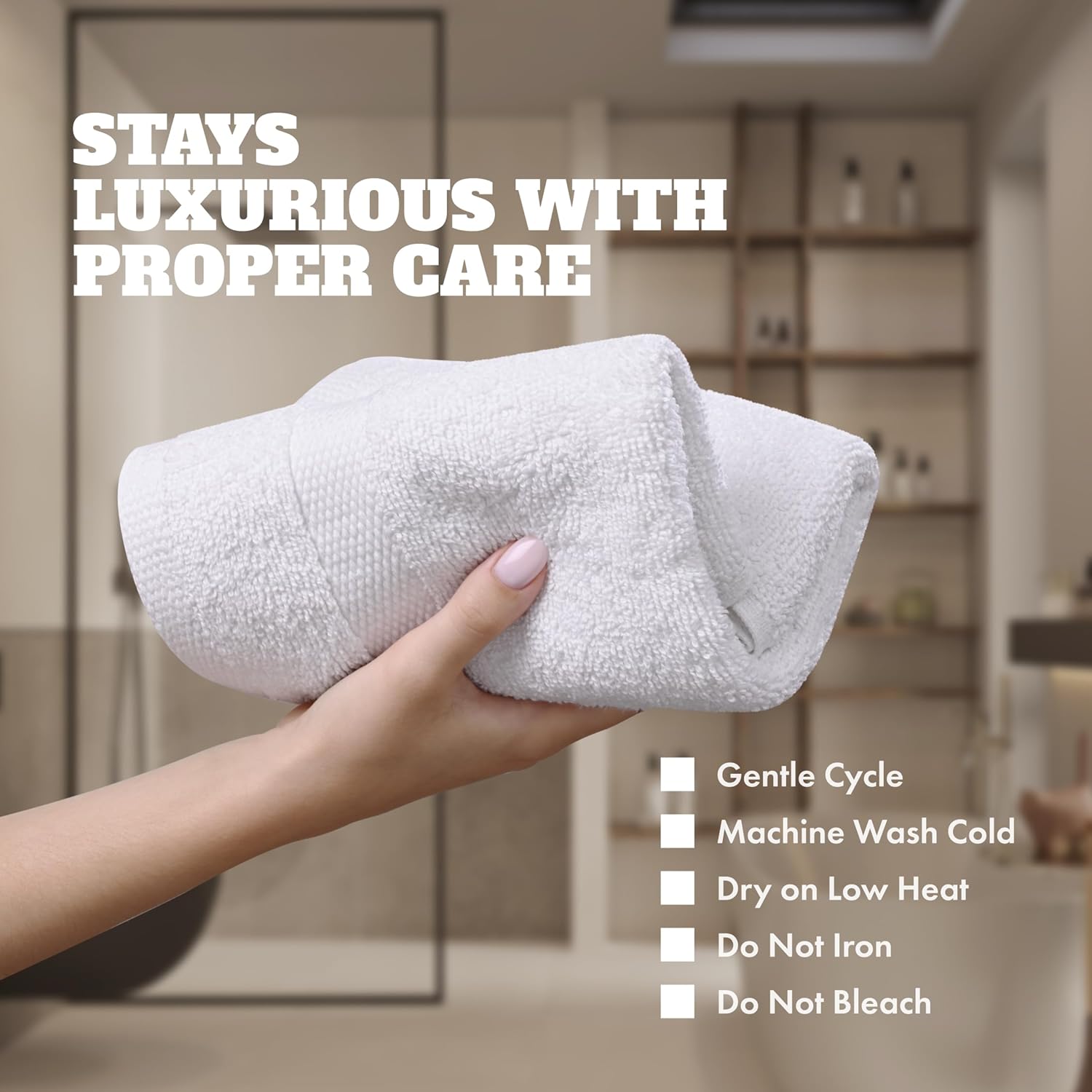 White Classic Washcloths for Face Body