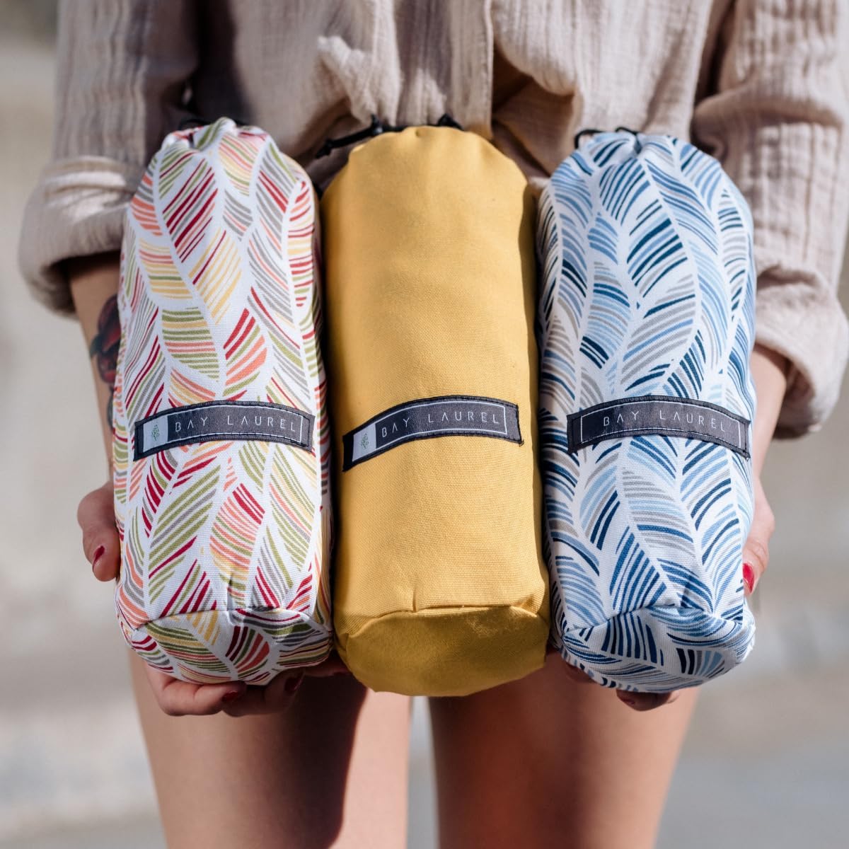 Bay Laurel Beach Towels 39x71 Sand-Free Lightweight