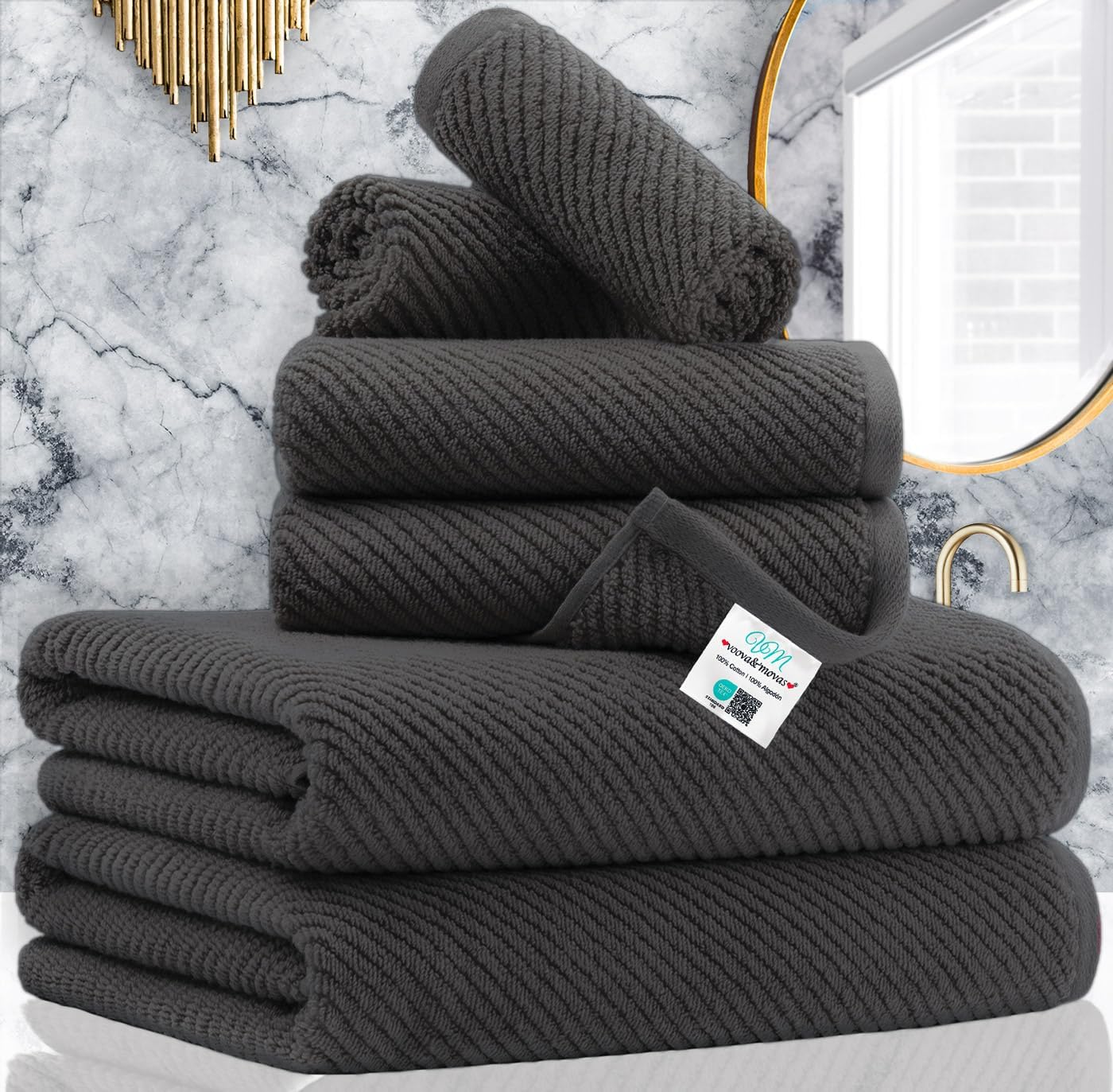 Eco-Friendly Bath Towels Set Soft Quick-Dry forYour Wash Days