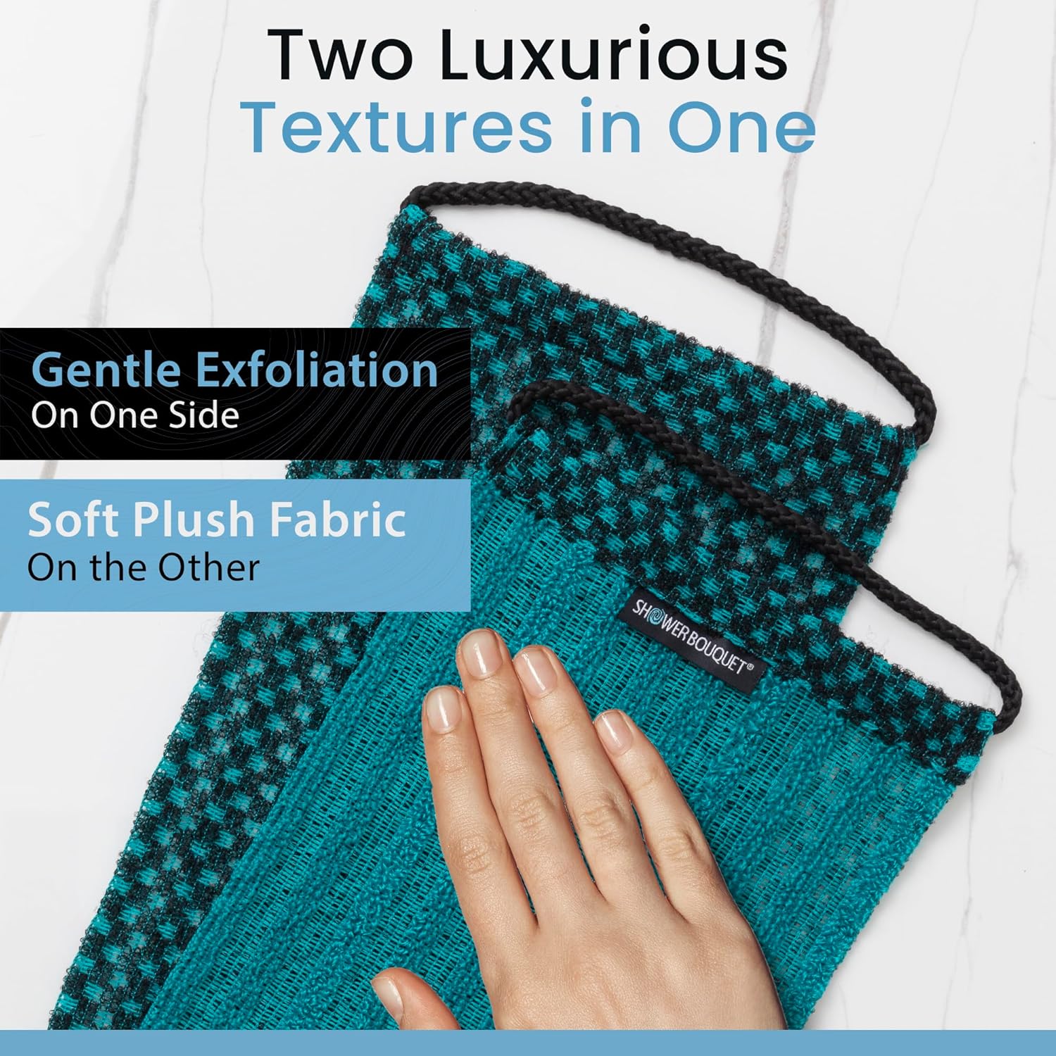 Japanese Exfoliating Washcloth with Charcoal and Silver Ion - Green 1